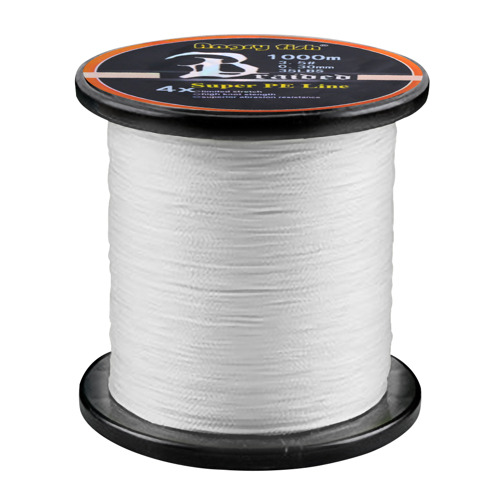 FREE FISHER Fishing Line 4 Strands Braided 1000M PE Multifilament Line Saltwater Freshwater Smooth Floating Fish Wire 12-80LB