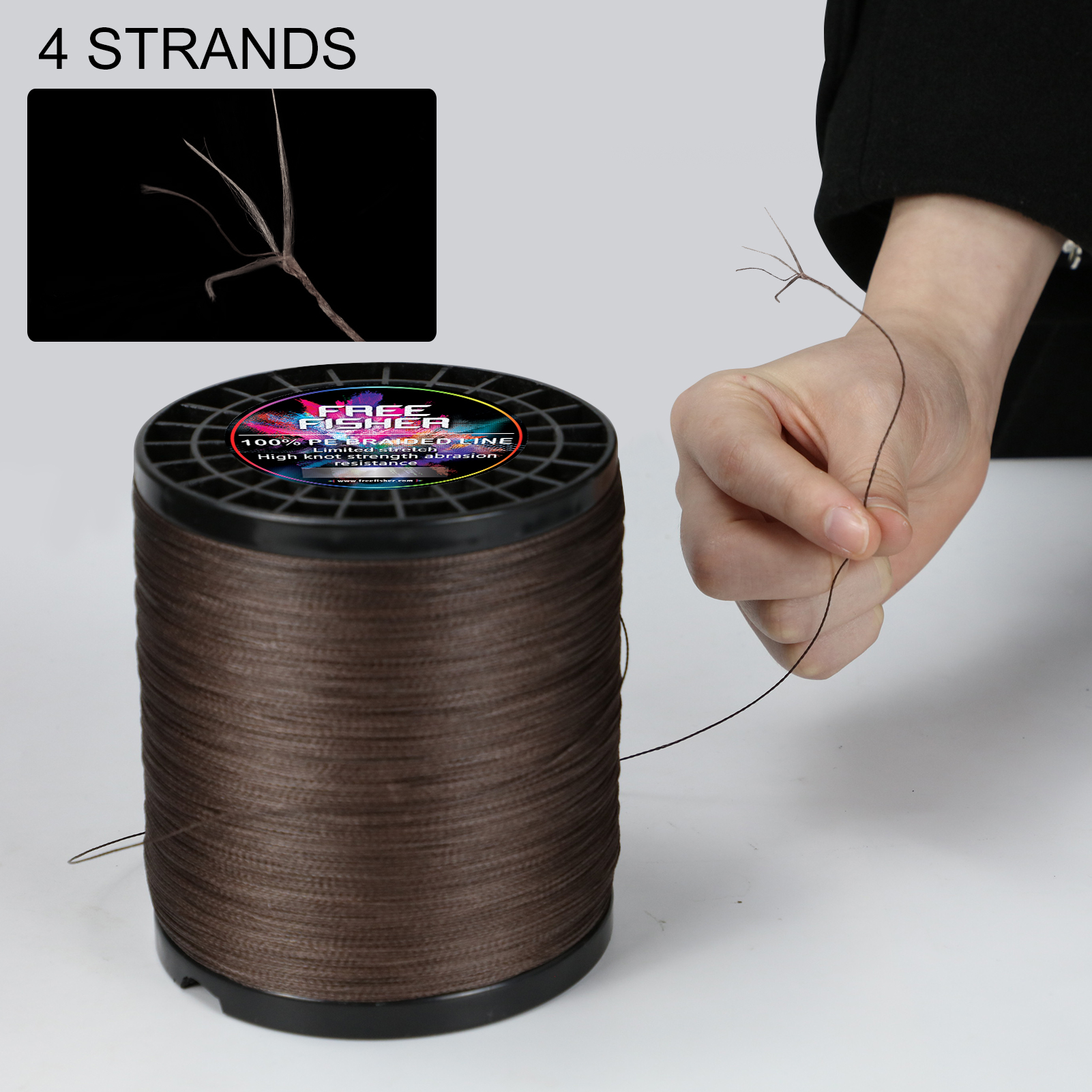 FREE FISHER Fishing Braided Line 2000m 4 Strands Multifilament 100% PE Kite Wire 10LB-100LB 0.1-0.55MM for Sea Fishing
