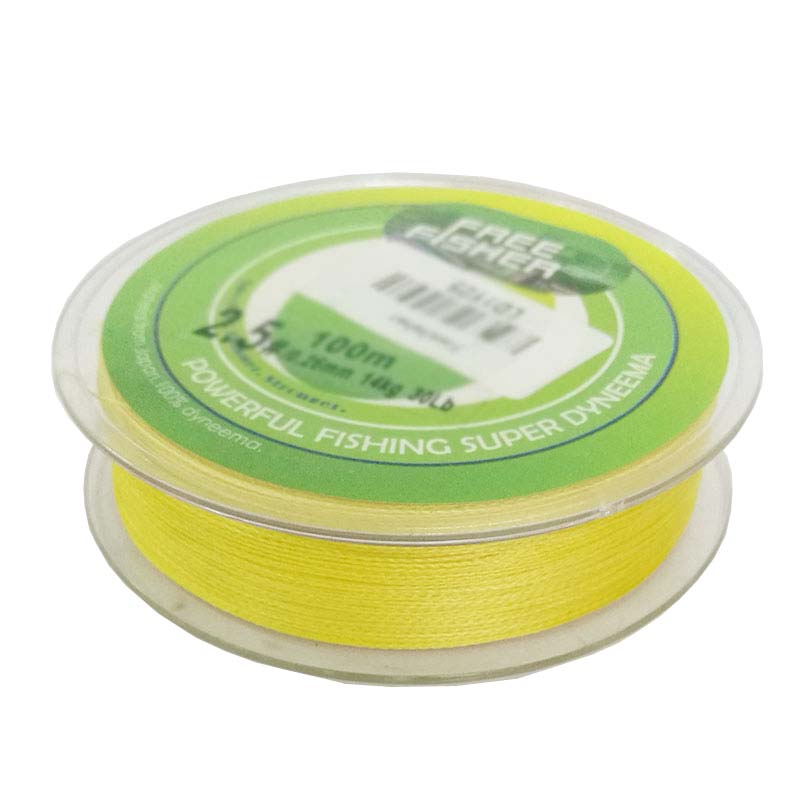 FREE FISHER Wholesale 10pcs Fishing Line 100m 4 Strands Braid line 100% PE Braided Line 8LB-80LB Multifilamentous Fishing Braieded Wire for Saltwater/Freshwater