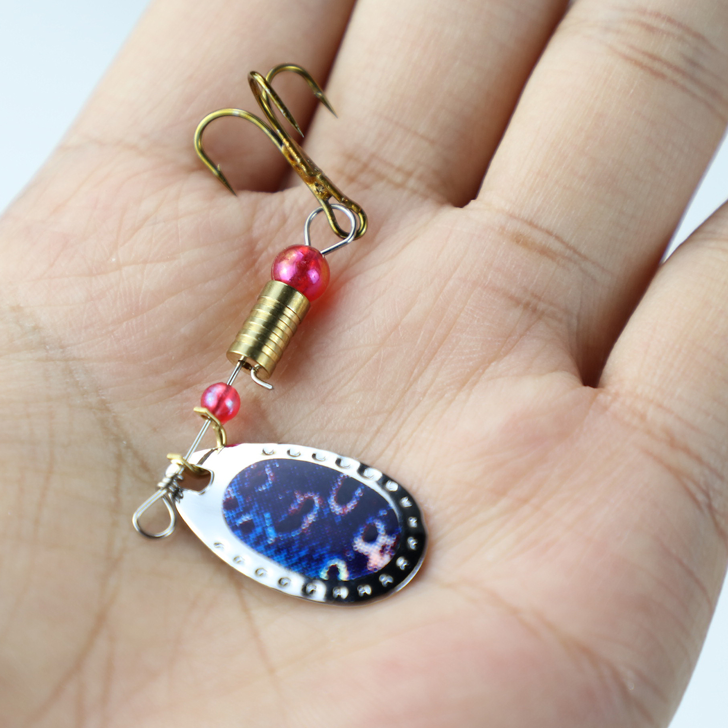 FREE FISHER 30pcs/Box Spinnerbaits 2.5-4g Metal Fishing Spoons Lures Assorted Bass Trout Mixed Spinner Baits Set for Freshwater Saltwater