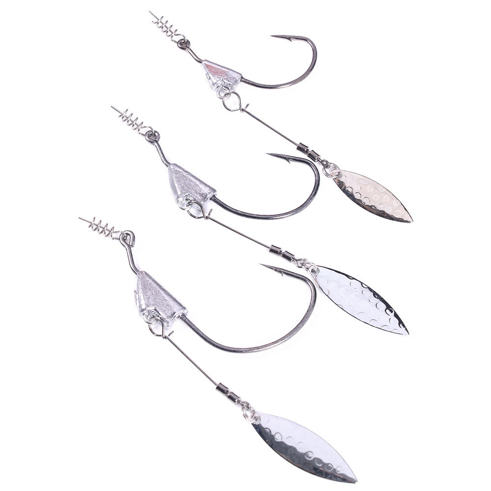 FREE FISHER Fishing Accessory Spring Pin Sequins Lead Crank Hooks 1/0 3/0 5/0 High Carbon Steel Fishhooks Swivels Snap for Freshwater/Saltwater