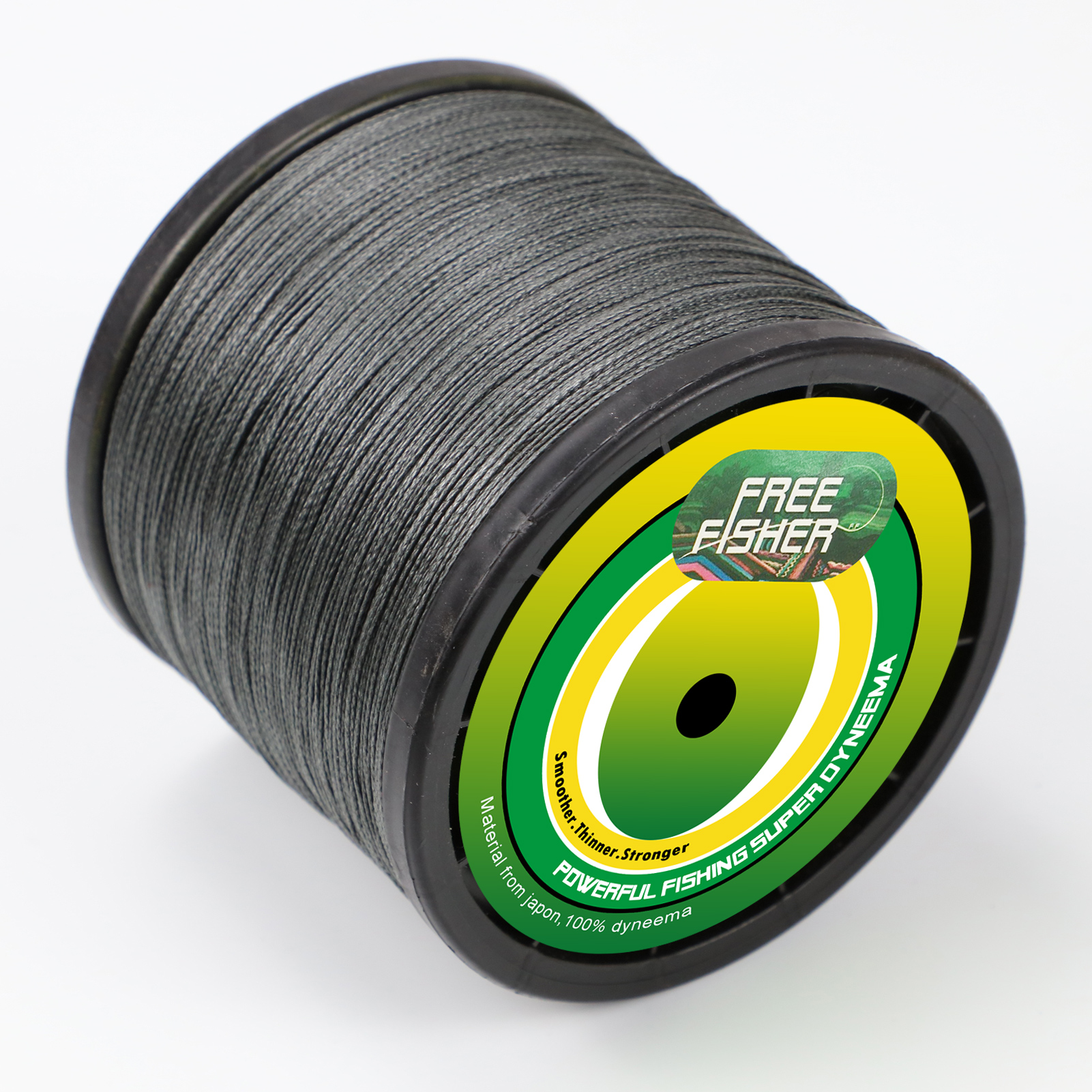 FreeFisher Fishing Braid Line 100% PE Braided Wires 1000m 4 Strands 15LB-80LB 0.14-0.5mm Super Strong Kite Line Green/Grey/Red