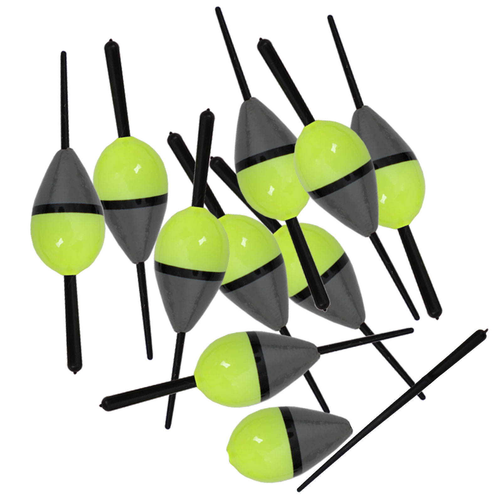 FREE FISHER Fishing Wood Floats Lightweight Bobbers Cork Vertical Buoy Set Long Tail Antenna Colored Stopper Copper Swivel for Bass/Carp