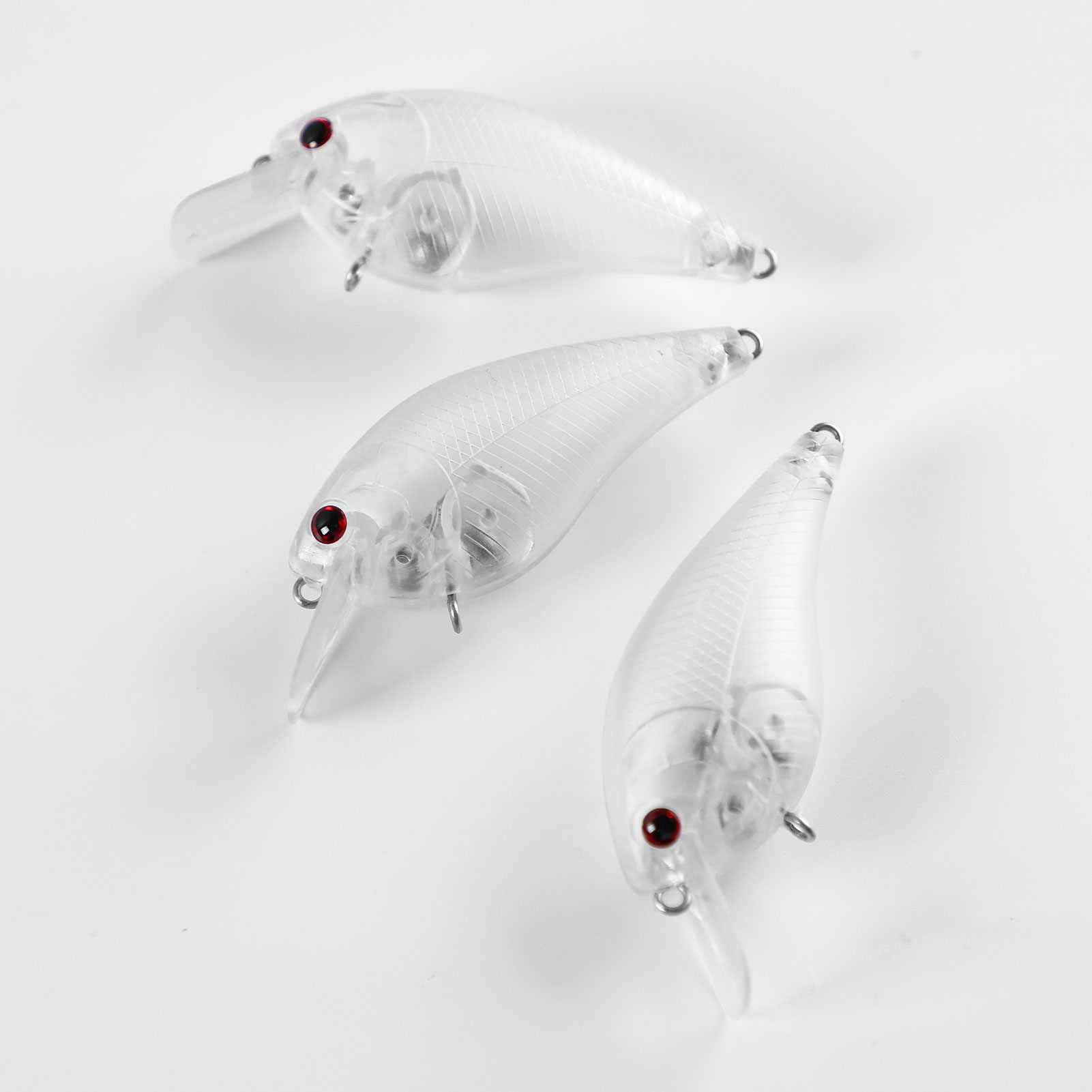 Wholesale Unpainted Fishing Lures Artificial Bait Carp Fishing Wobblers Tackles DIY Lures Clear Blank Crankbaits