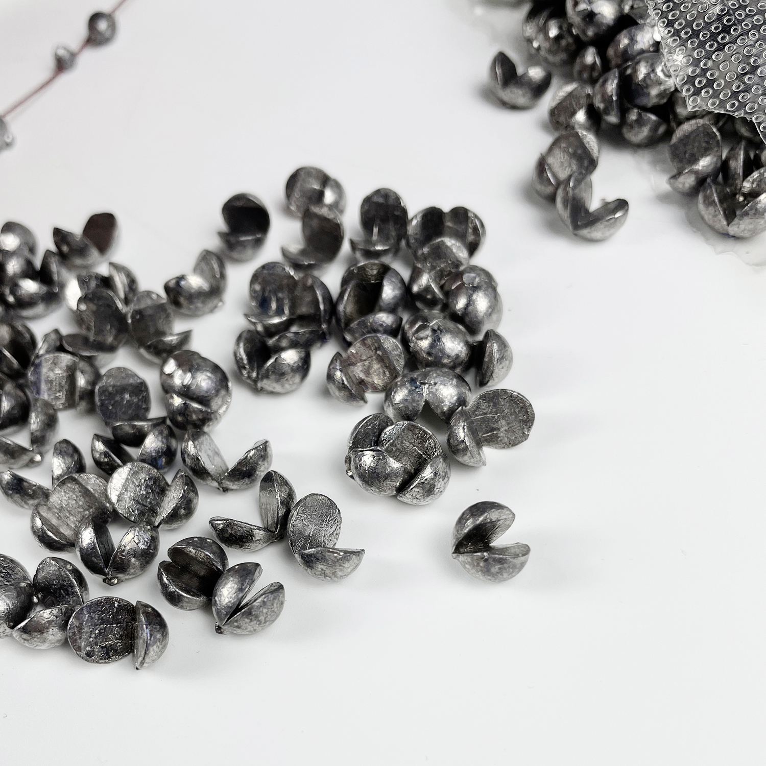 FREE FISHER Open Bite Lead Set Bare Fishing-clip Drop Biting Lead Sinker Weights Split Round Shot Lead Fishing Lure Bait Accessories