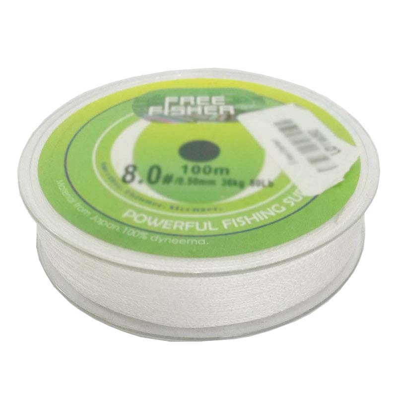 FREE FISHER Wholesale 10pcs Fishing Line 100m 4 Strands Braid line 100% PE Braided Line 8LB-80LB Multifilamentous Fishing Braieded Wire for Saltwater/Freshwater