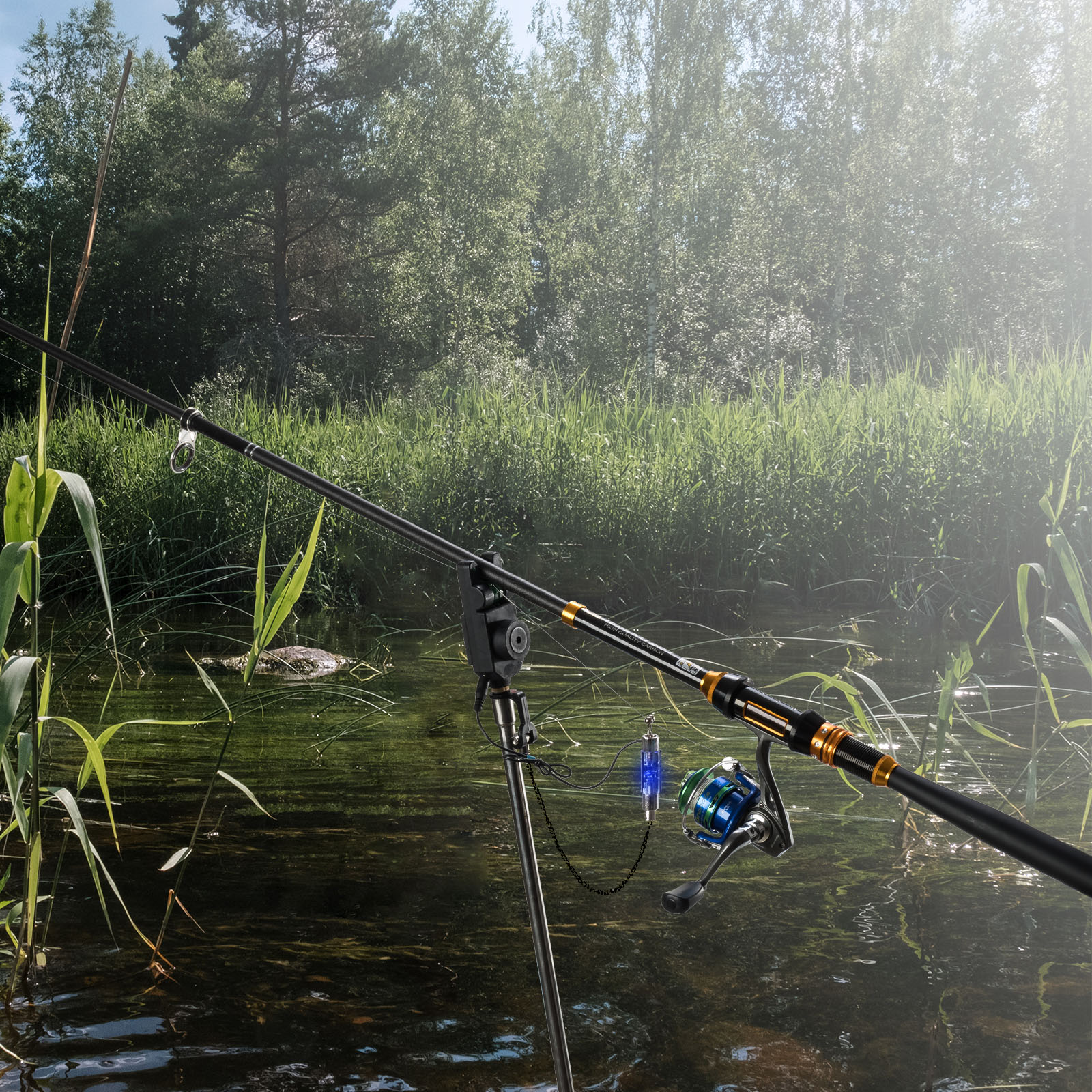 FREE FISHER 4pcs Fishing Bite Indicator Alarm Carp Fishing LED Illuminated Swingers Hangers Chain Drop Off Bobbins Fish Finder Accsccory