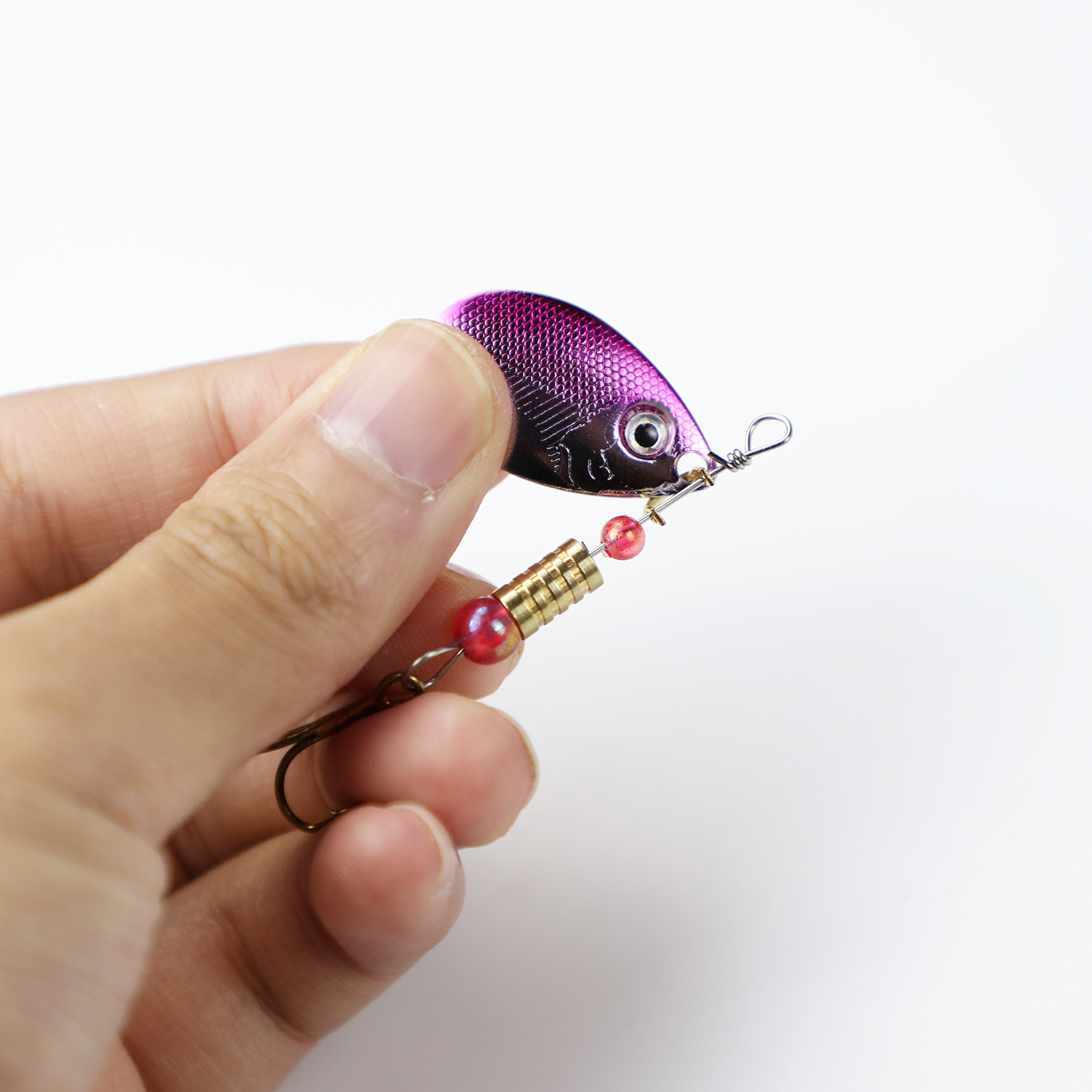 FREE FISHER 30pcs/Box Spinnerbaits 2.5-4g Metal Fishing Spoons Lures Assorted Bass Trout Mixed Spinner Baits Set for Freshwater Saltwater