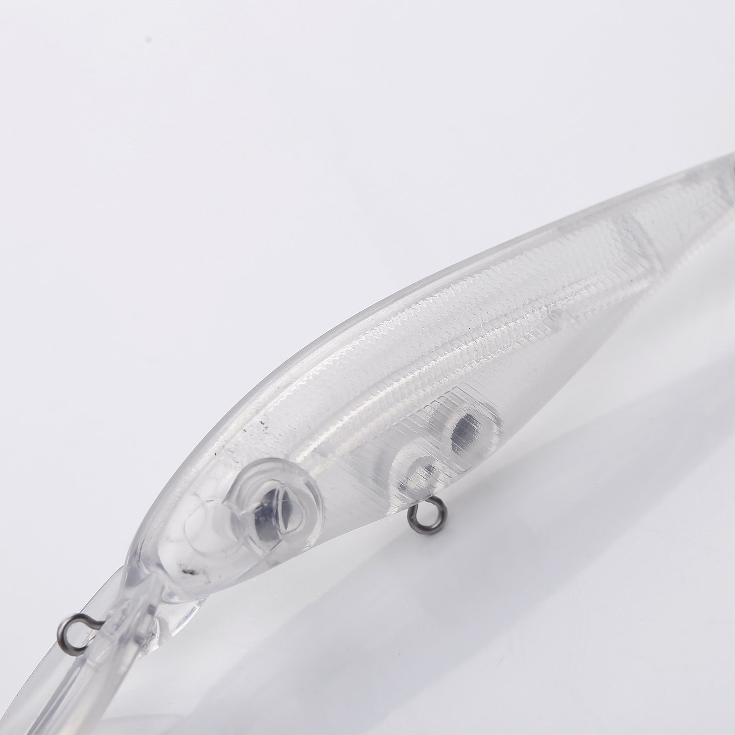 FREE FISHER Fishing Blank Lures Set 10pcs/Lot Unpainted Baits Minnows Crankbaits Pencil Lures Clear Naked Bait Embryo with Ring Eyes