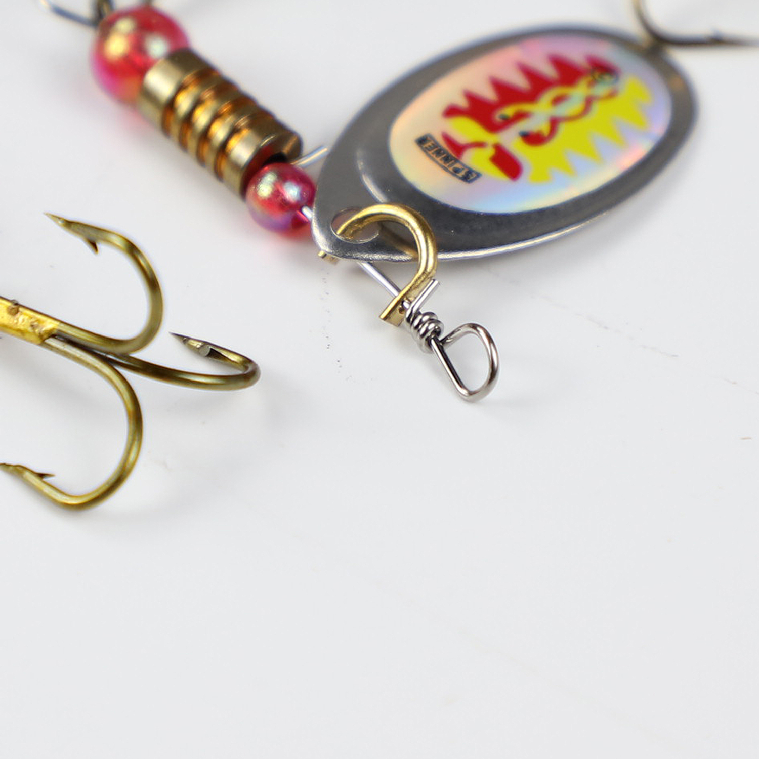 FREE FISHER 30pcs/set Assorted Metal Spinners Fishing Lures Spoon Crankbait Spinnerbaits Laser Sequins with Treble Hooks for Bass Pike Trout