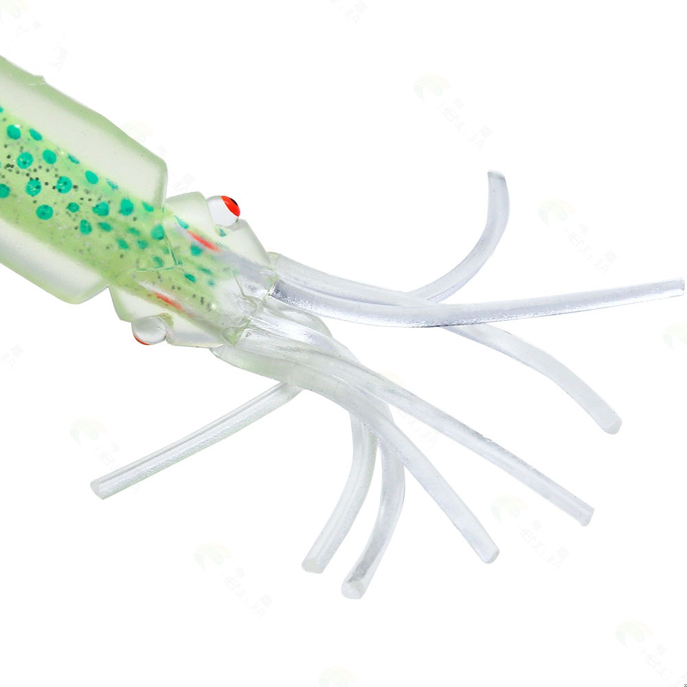 FREE FISHER 3pcs/6pcs Fishing Soft Octopus Lures 12cm 12.7g Rubber Skirts Colorful Squids 15cm 20g Hollow Tube Artificial Baits Pesca