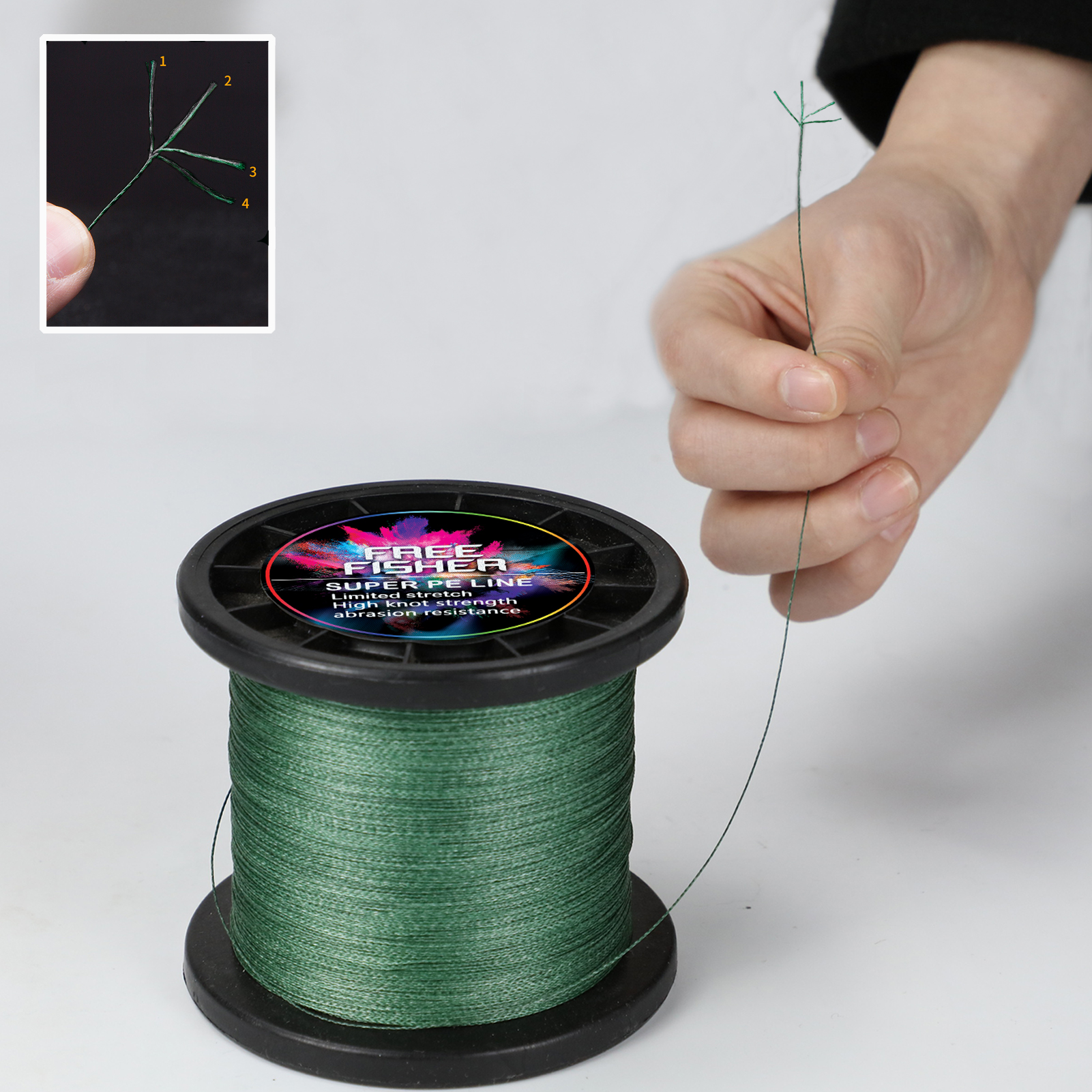 FREE FISHER Super Fishing Braided Line 10-150LB 300m 8 Strands Multifilament PE Braid Wire 0.1-0.7MM Kite Line