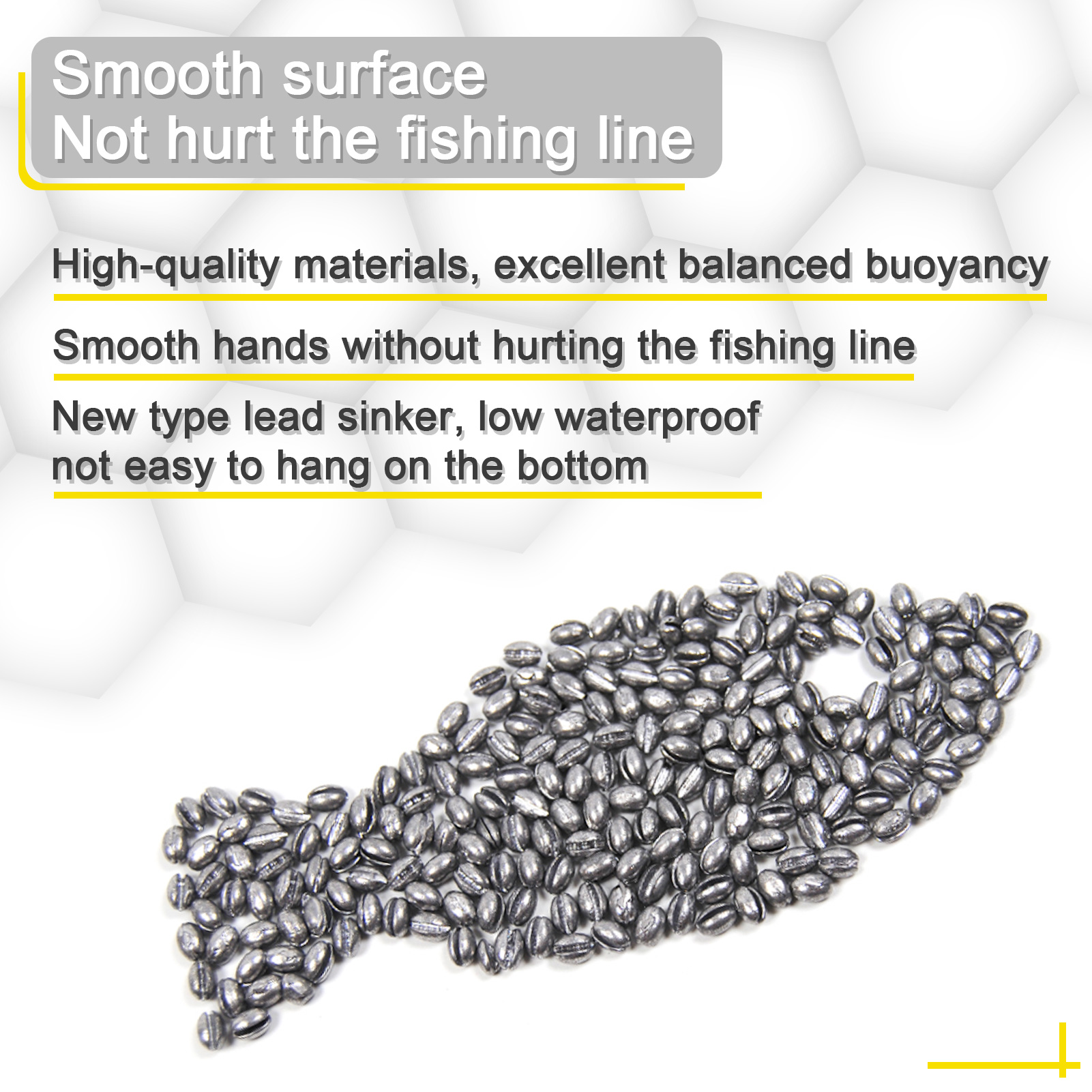 FREE FISHER 500pcs Fishing Weights Kit Oval Open Bite Lead Sinkers Flipping 0.5-2g Drop Split Shot Plumb Bob Auxiliary Tackle for Sea Fishing