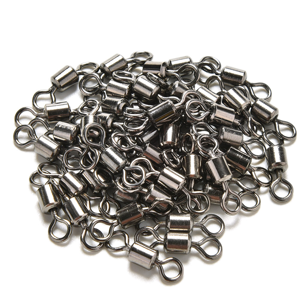 FREE FISHER Wholesale 1000pcs 8# Fishing Barrel Bearing Rolling Swivel Solid Ring 8-Shape Connectors Stainless Steel Fishing Tackle Accessories
