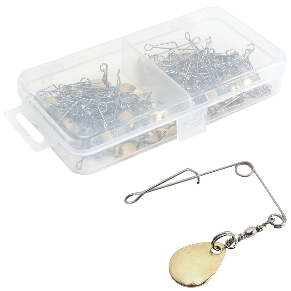 FREE FISHER 20pcs/50pcs Fishing Spinnbaits Bearded Guy Artificial Bait 1.1g Metal Composite Rotating Sequin Swinging Device Buzzbait Accessories for Bass Pike Walleye Fish