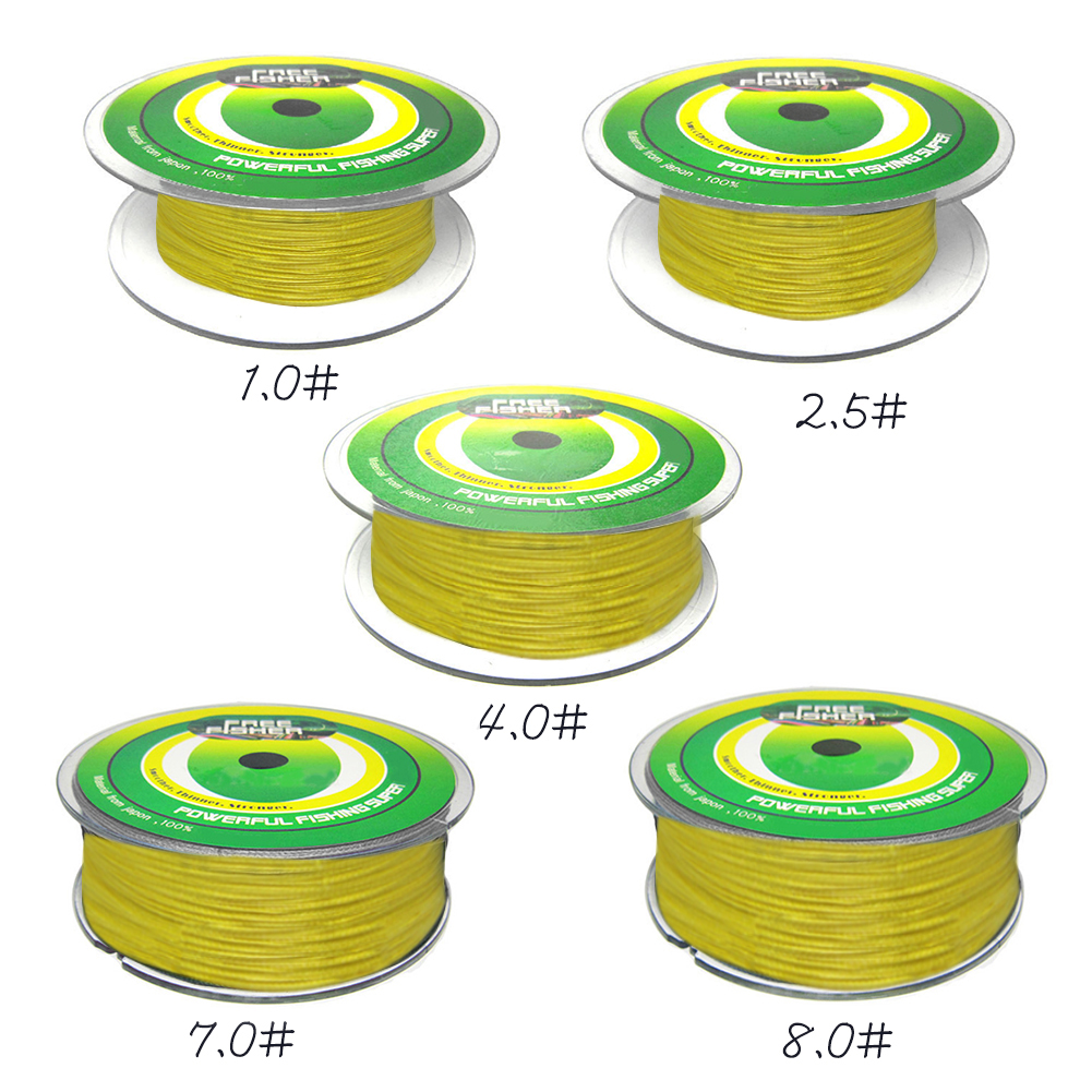 FREE FISHER Fishing Braid Line 300m 4 Strands Multifilament 8-80LB 0.08-0.5mm 100% PE Briaded Wire for Saltwater/Freshwater