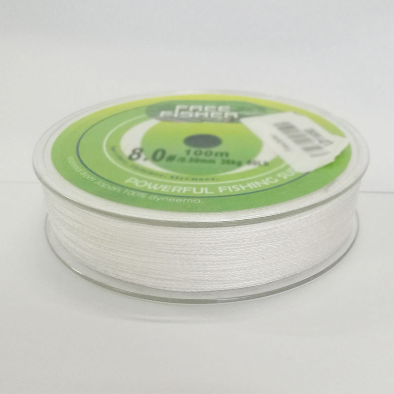 FREE FISHER Wholesale 10pcs Fishing Line 100m 4 Strands Braid line 100% PE Braided Line 8LB-80LB Multifilamentous Fishing Braieded Wire for Saltwater/Freshwater