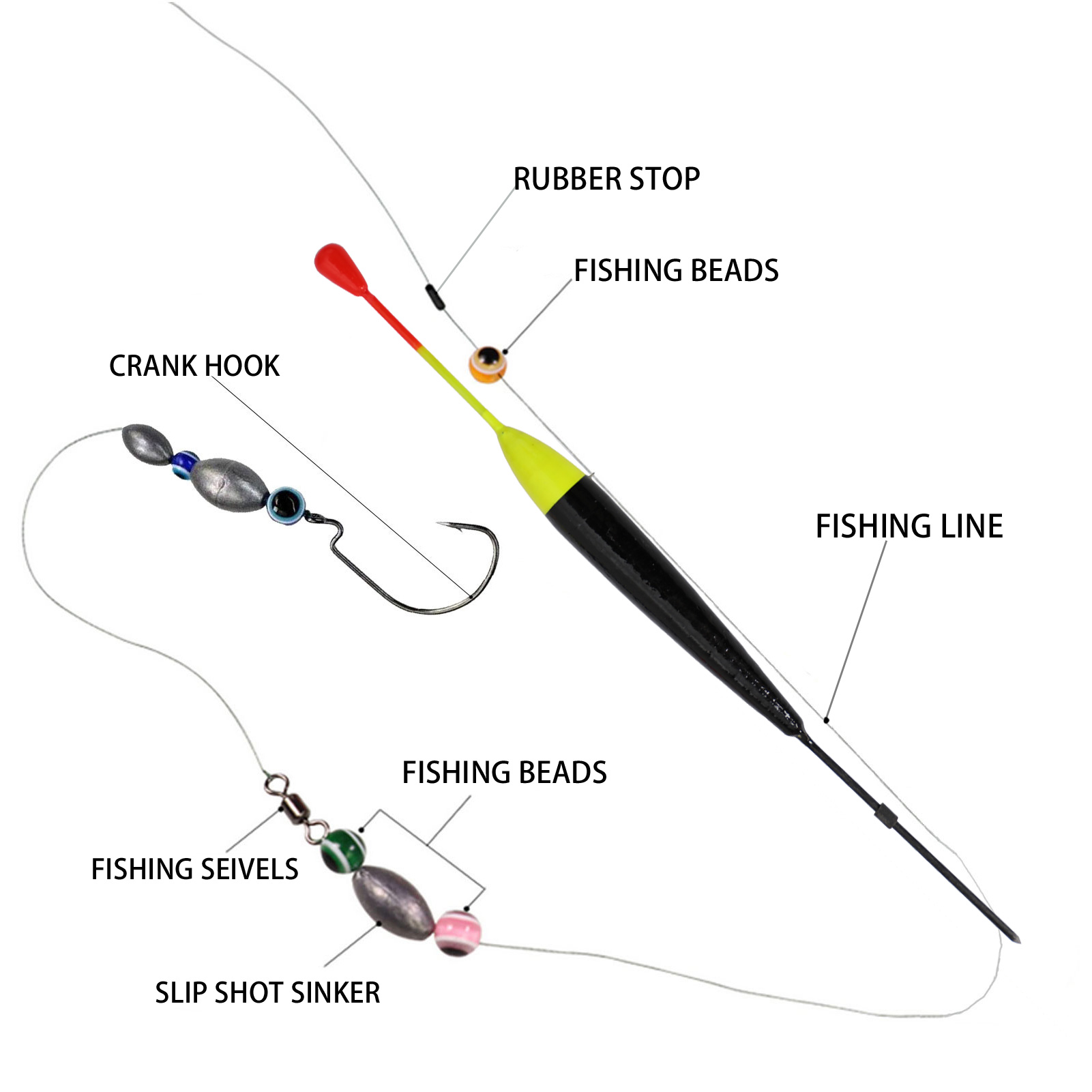 FREE FISHER 10pcs Carp Fishing Floats Set Buoy Bobber Stick Vertical  Fishing Bobber Cork Float Balsa Wood 2g 16.5CM