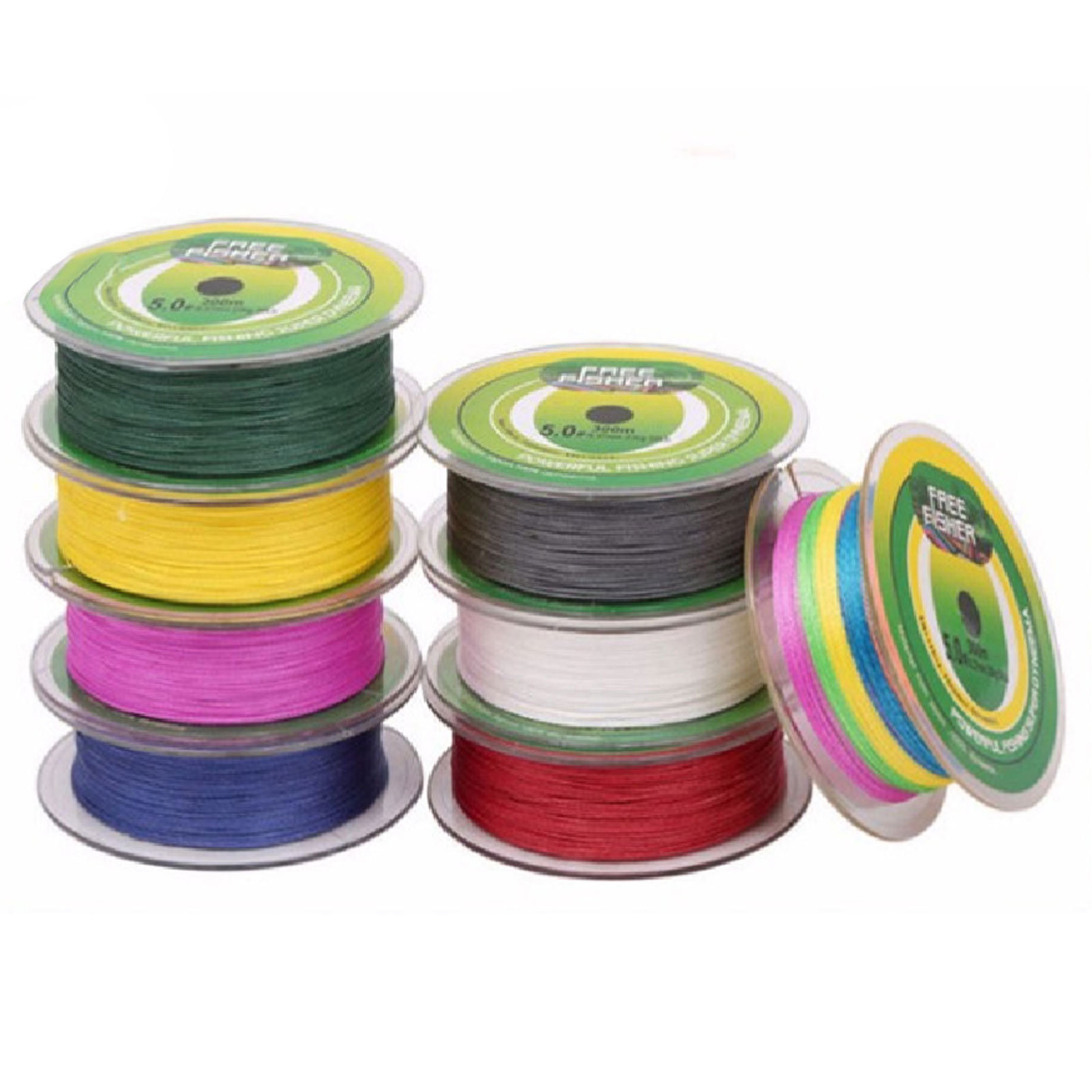 FREE FISHER Fishing Braid Line 300m 4 Strands Multifilament 8-80LB 0.08-0.5mm 100% PE Briaded Wire for Saltwater/Freshwater