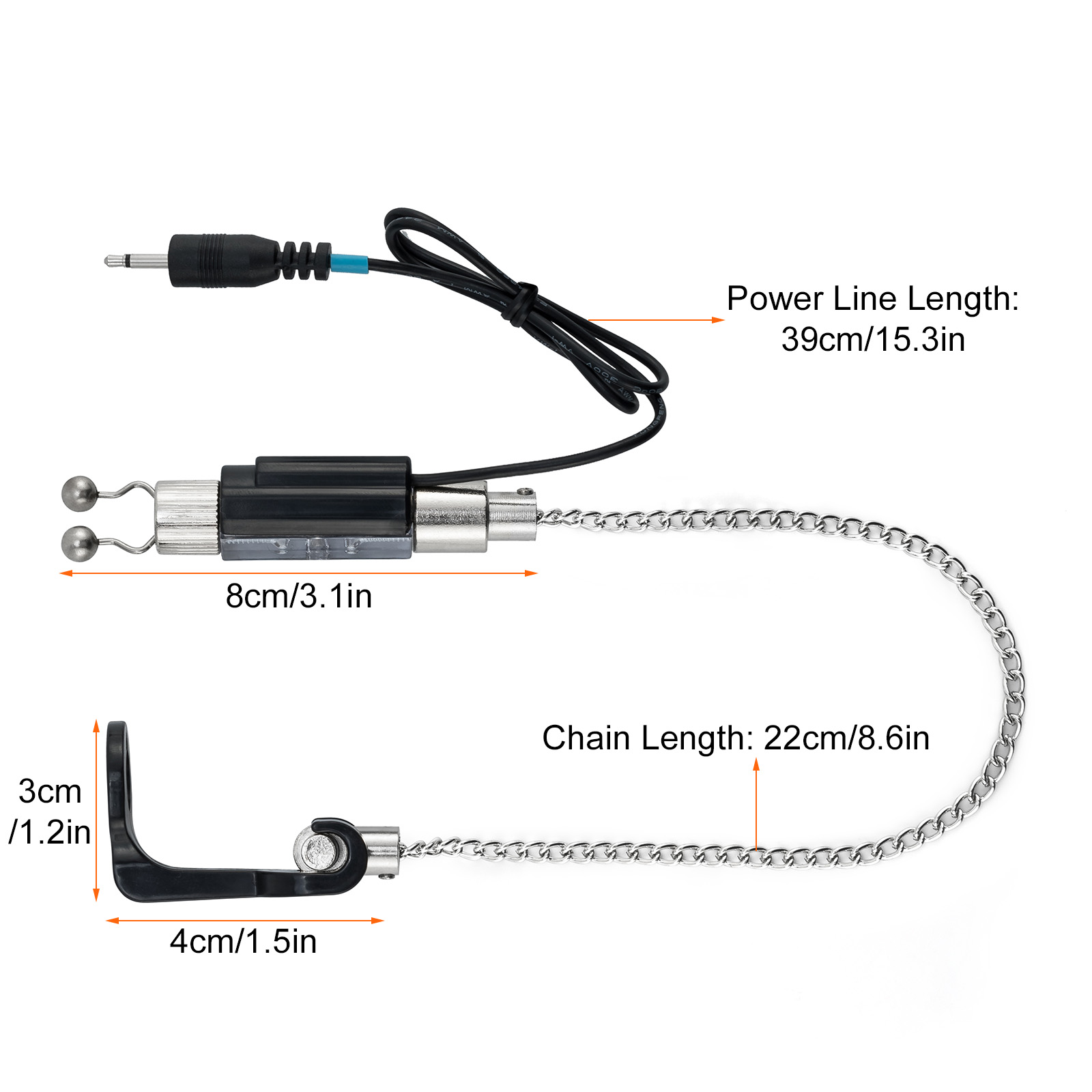 FREE FISHER 4pcs Fishing Bite Indicator Alarm Carp Fishing LED Illuminated Swingers Hangers Chain Drop Off Bobbins Fish Finder Accsccory