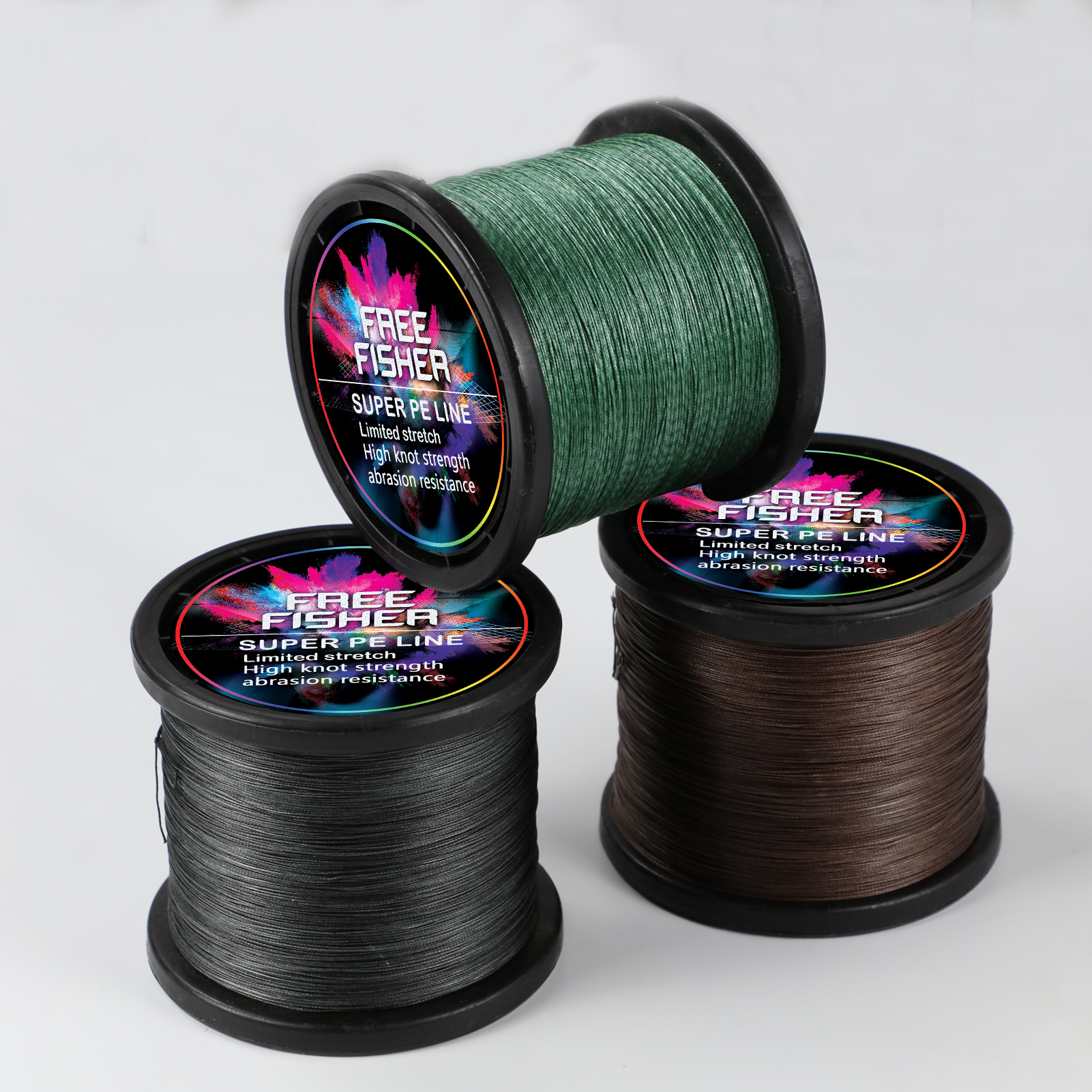 FREE FISHER Super Fishing Braided Line 10-150LB 300m 8 Strands Multifilament PE Braid Wire 0.1-0.7MM Kite Line