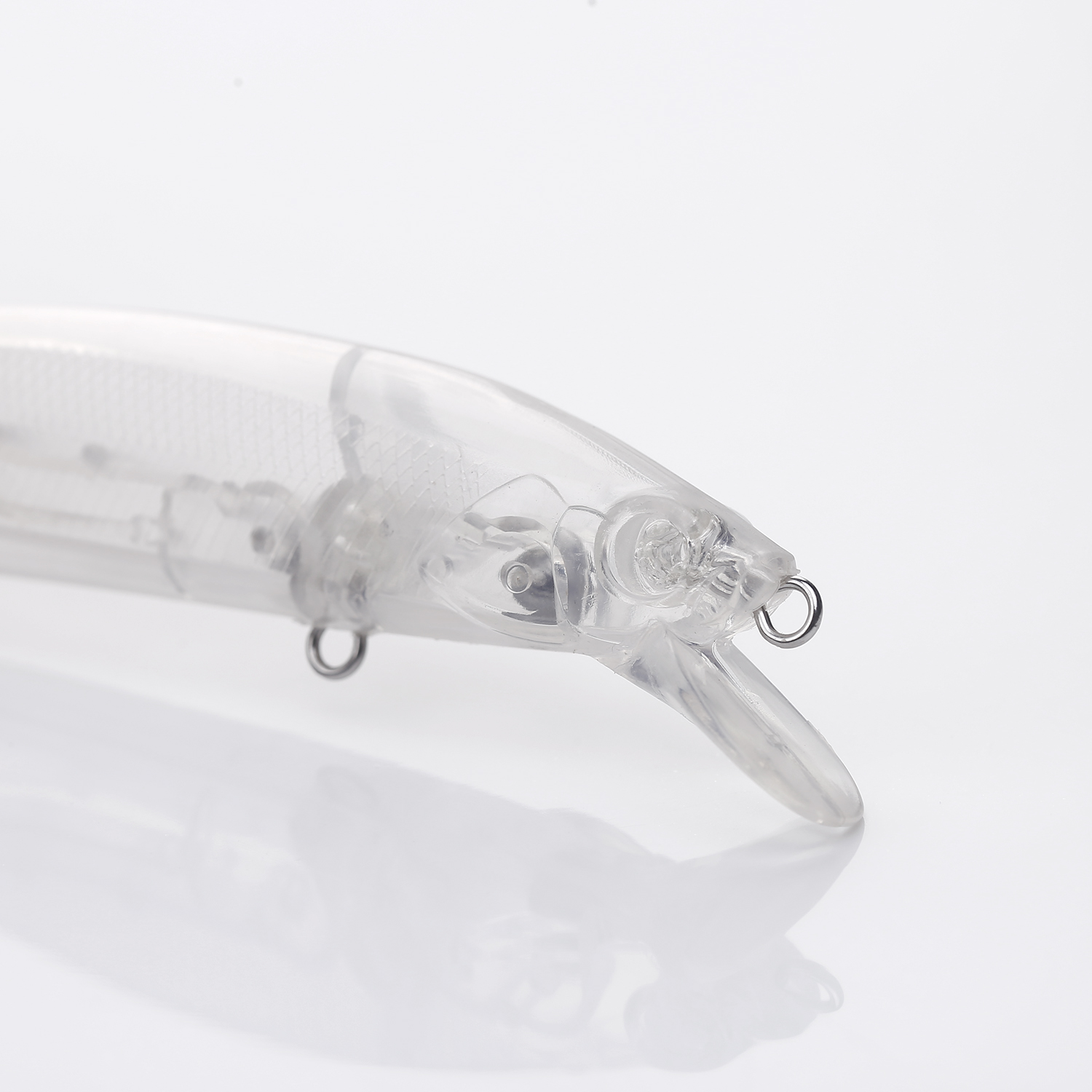 FREE FISHER Fishing Blank Lures Set 10pcs/Lot Unpainted Baits Minnows Crankbaits Pencil Lures Clear Naked Bait Embryo with Ring Eyes