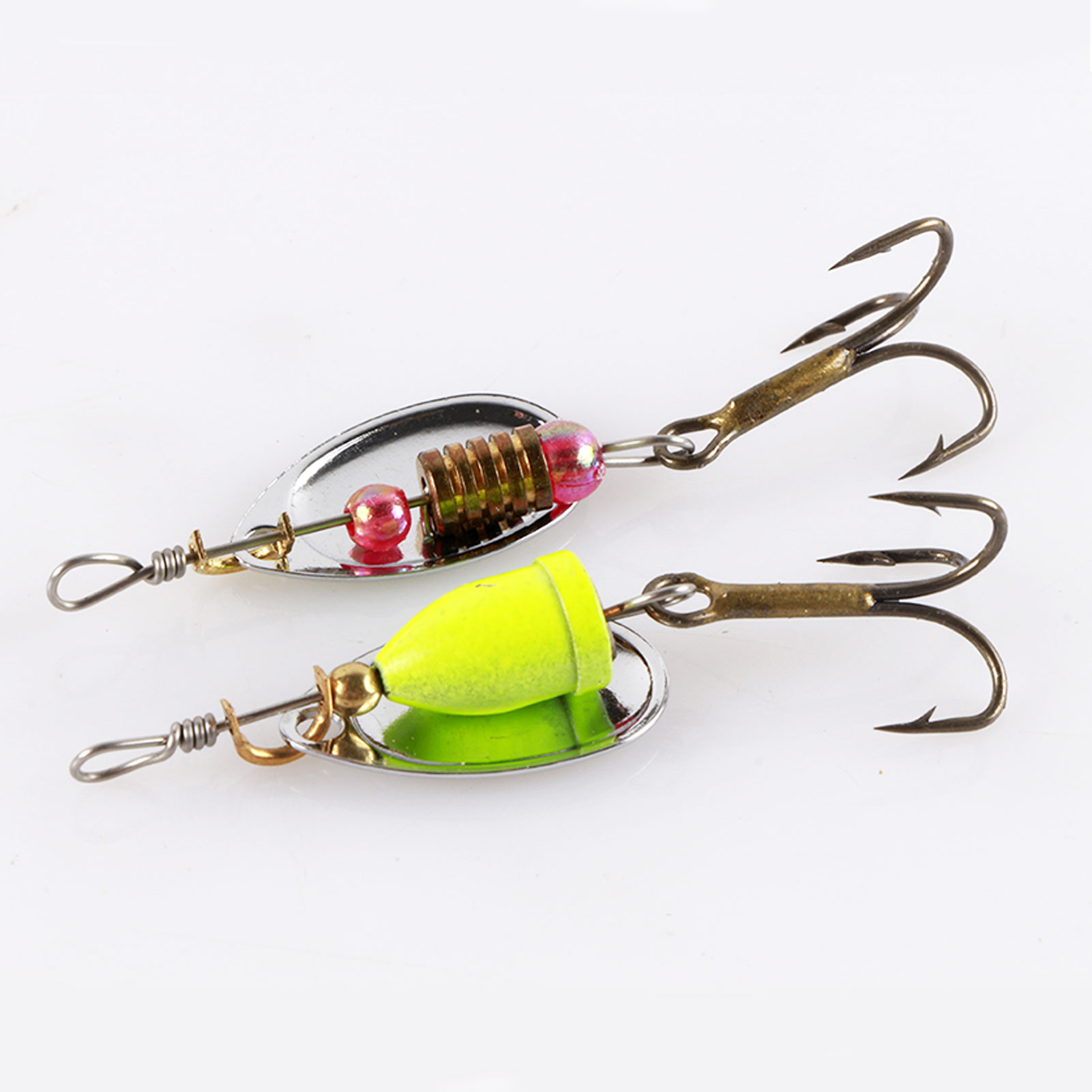 FREE FISHER 30pcs/set Assorted Metal Spinners Fishing Lures Spoon Crankbait Spinnerbaits Laser Sequins with Treble Hooks for Bass Pike Trout