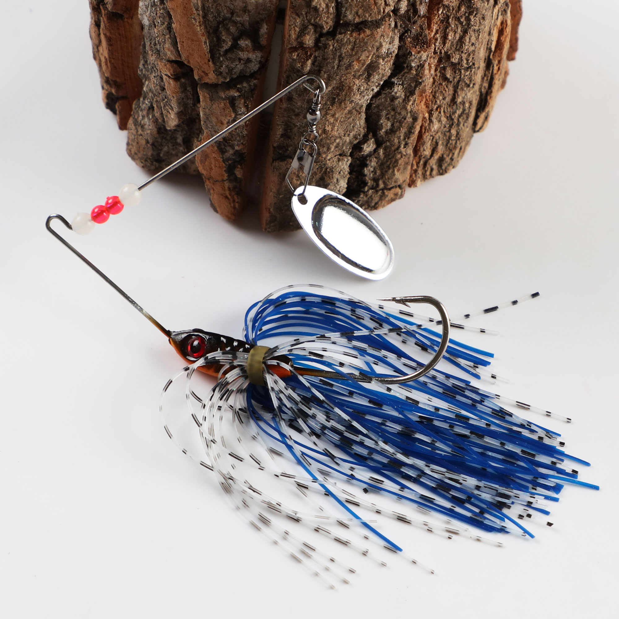 FREE FISHER Fishing Buzzbait 12pcs Spinner Lures 13g/0.46oz with Silicone Skirt Spinnerbait Fishing Tackle Accessories for Pike Bass Pesca