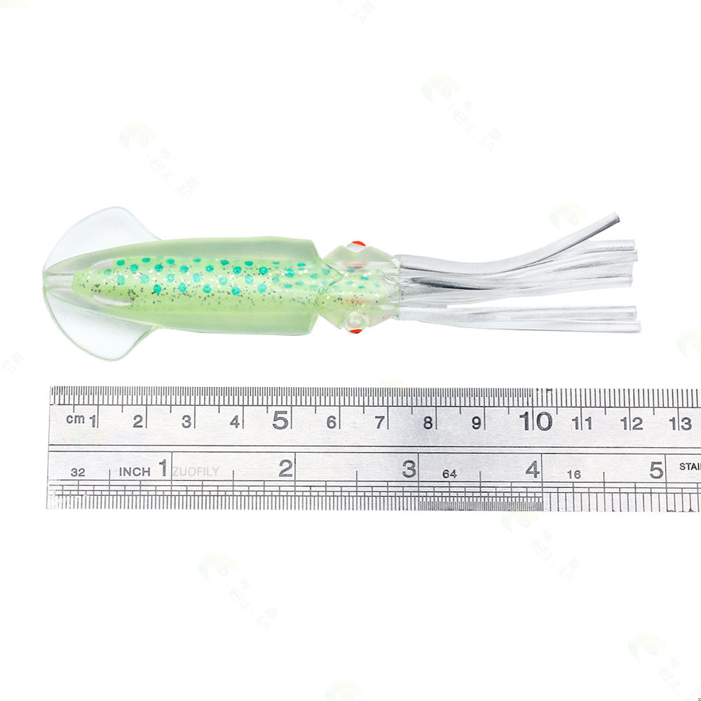 FREE FISHER 3pcs/6pcs Fishing Soft Octopus Lures 12cm 12.7g Rubber Skirts Colorful Squids 15cm 20g Hollow Tube Artificial Baits Pesca