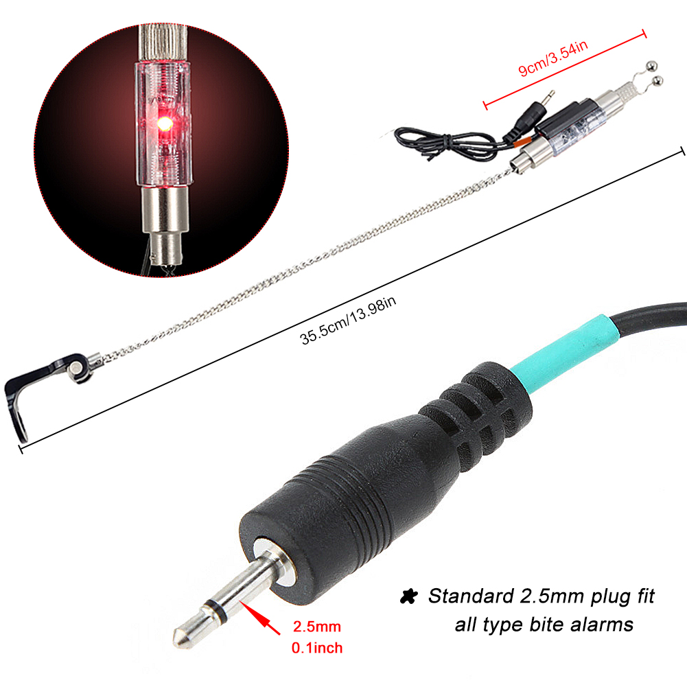 FREE FISHER 4pcs Fishing Bite Indicator Alarm Carp Fishing LED Illuminated Swingers Hangers Chain Drop Off Bobbins Fish Finder Accsccory