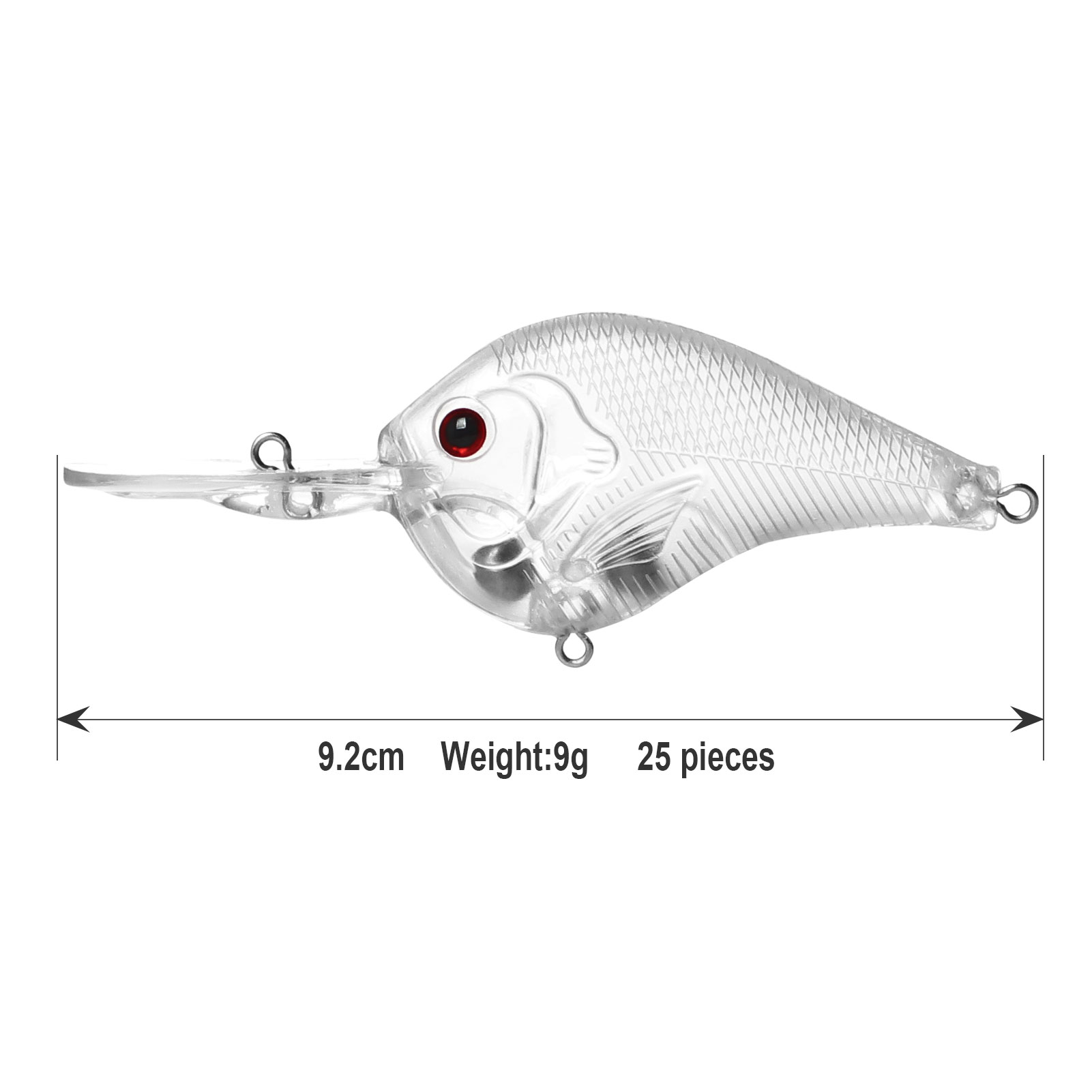 Wholesale Clear Unpainted Blank Lures Fishing Crankbaits Hard Bait Pesca Fishing Tackle