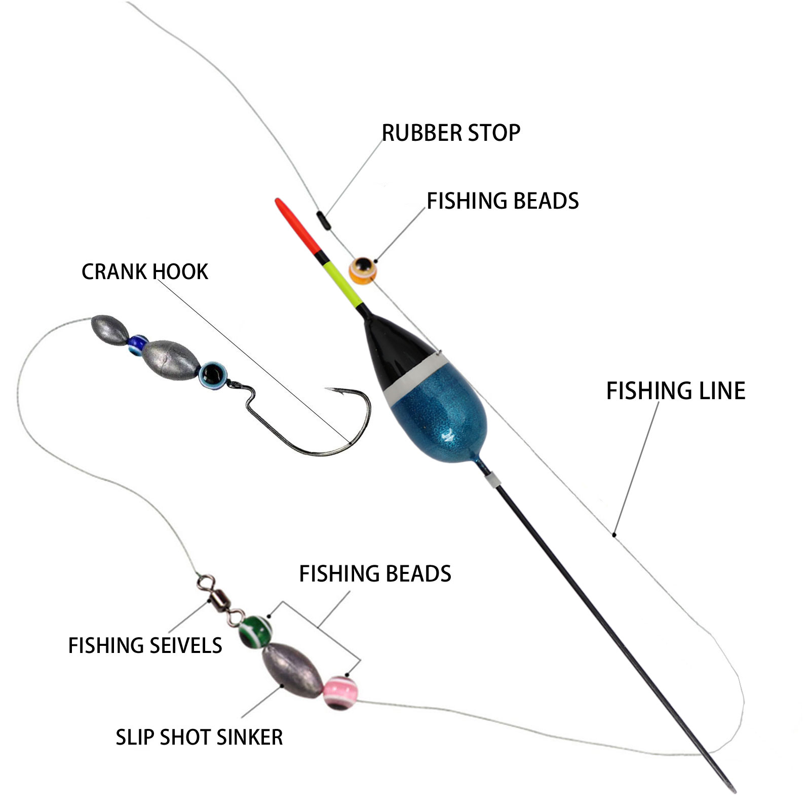 FREE FISHER 10pcs Fishing Bobbers Set Cork Floats Kit Antenna Balsa Wood Buoyancy 3g 18cm Buoy Fishing Tackle Accessories