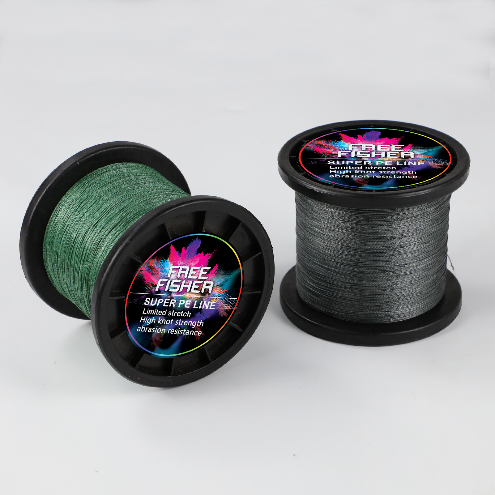 FREE FISHER Fishing Braided Line 1000m 4 Strands Multifilament 100% PE Wire 10LB-100LB 0.1-0.55MM for Saltwater/Freshwater