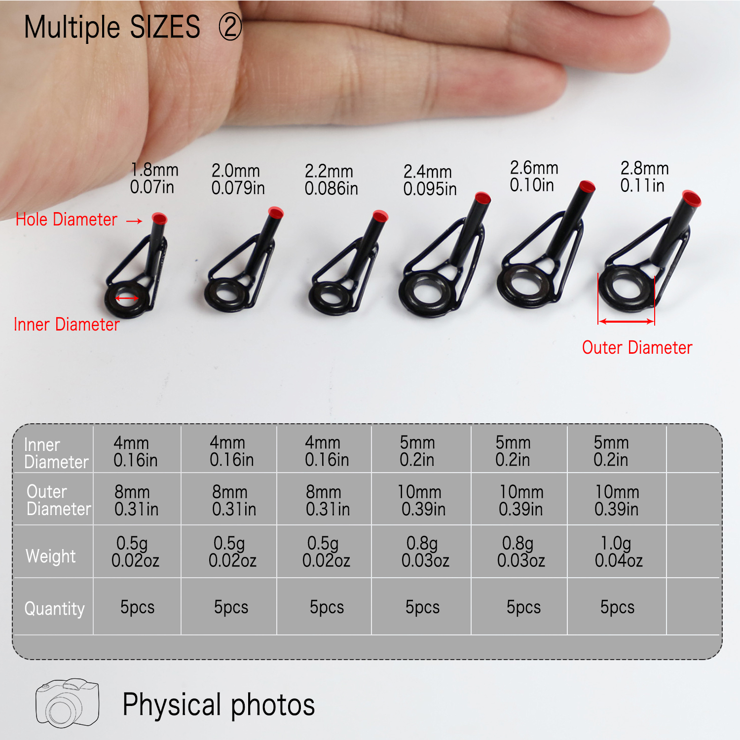 FREE FISHER Fishing Rod Guides Ring 30pcs/Box Stainless Steel Wear Resistant Ceramic Guide Ring Rod Repair Replacement Kit Top Tips 18mm~46mm