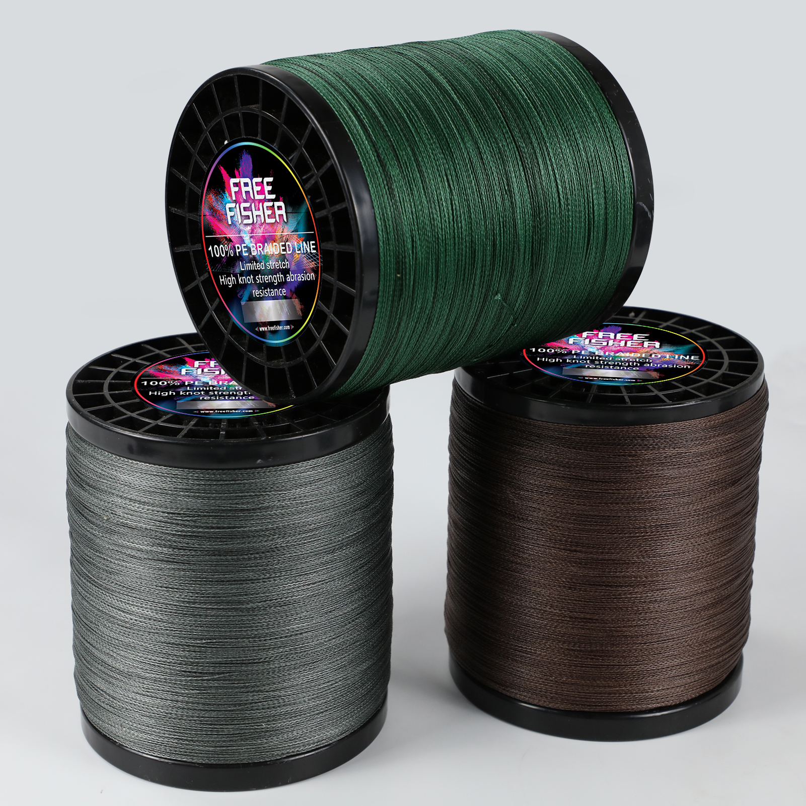 FREE FISHER Fishing Braided Line 2000m 4 Strands Multifilament 100% PE Kite Wire 10LB-100LB 0.1-0.55MM for Sea Fishing