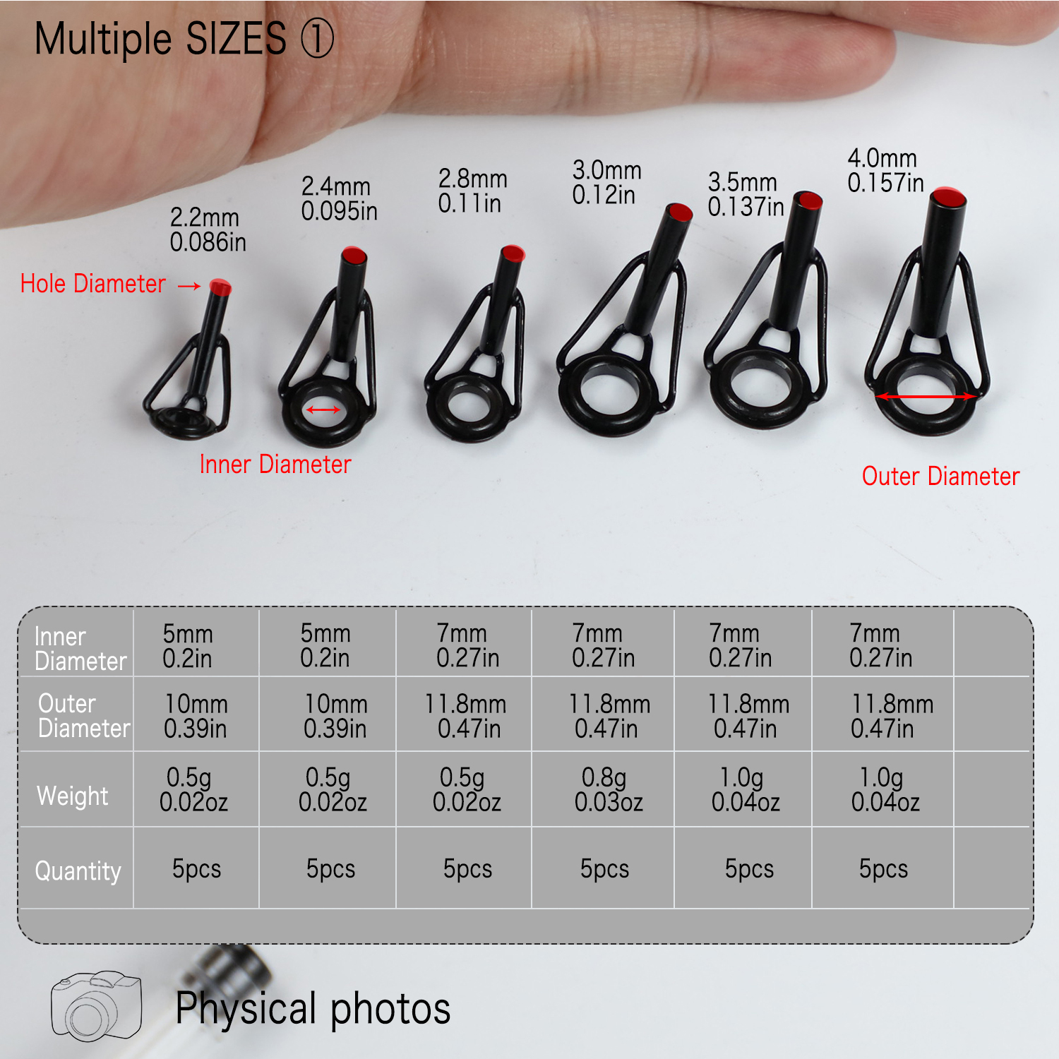 FREE FISHER Fishing Rod Guides Ring 30pcs/Box Stainless Steel Wear Resistant Ceramic Guide Ring Rod Repair Replacement Kit Top Tips 18mm~46mm