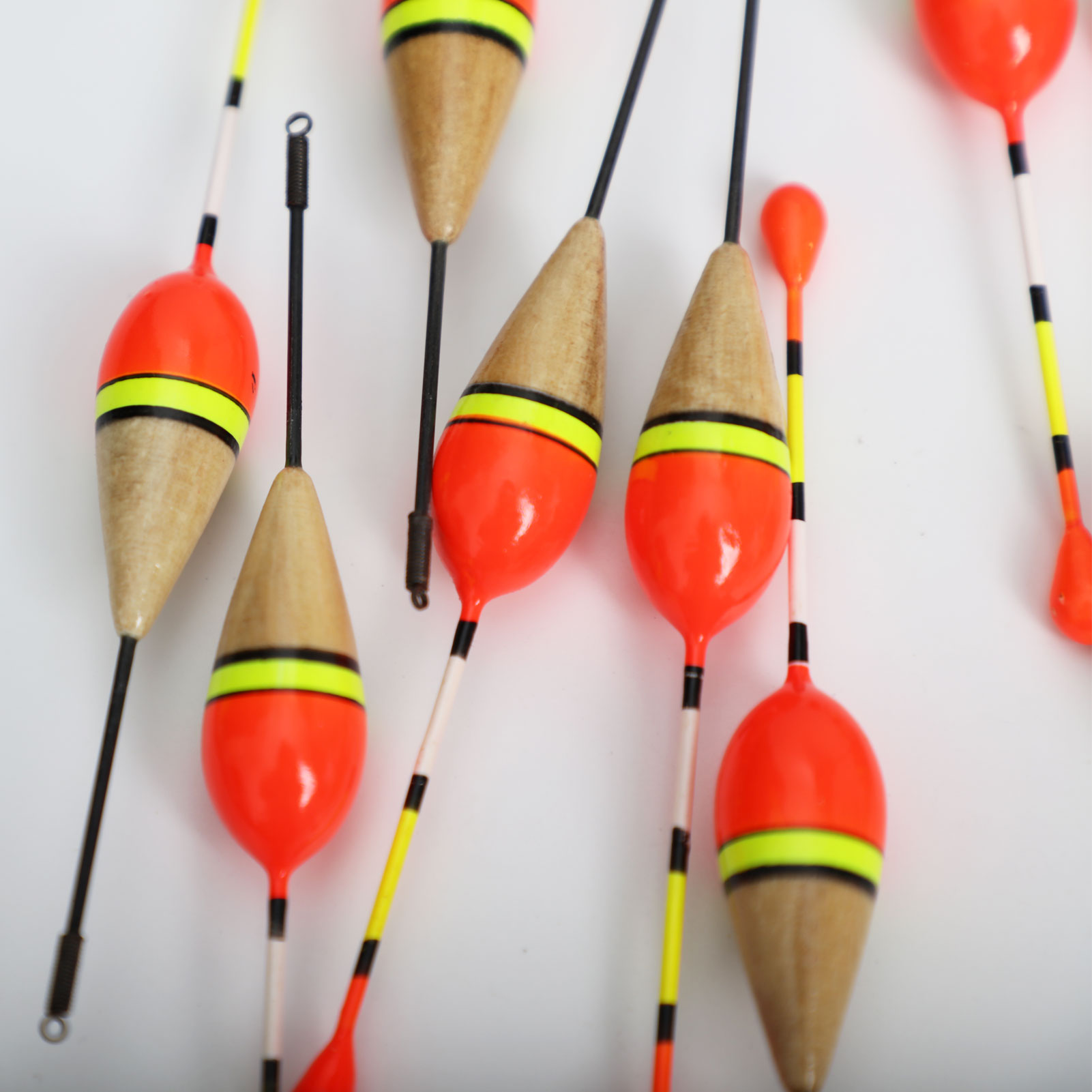 FREE FISHER 10pcs Fishing Floats Set Antenna Wood Cork Floats Kit Buoyancy 3g 13.5cm Buoy Fishing Tackle Accessory Freshwater/Saltwater