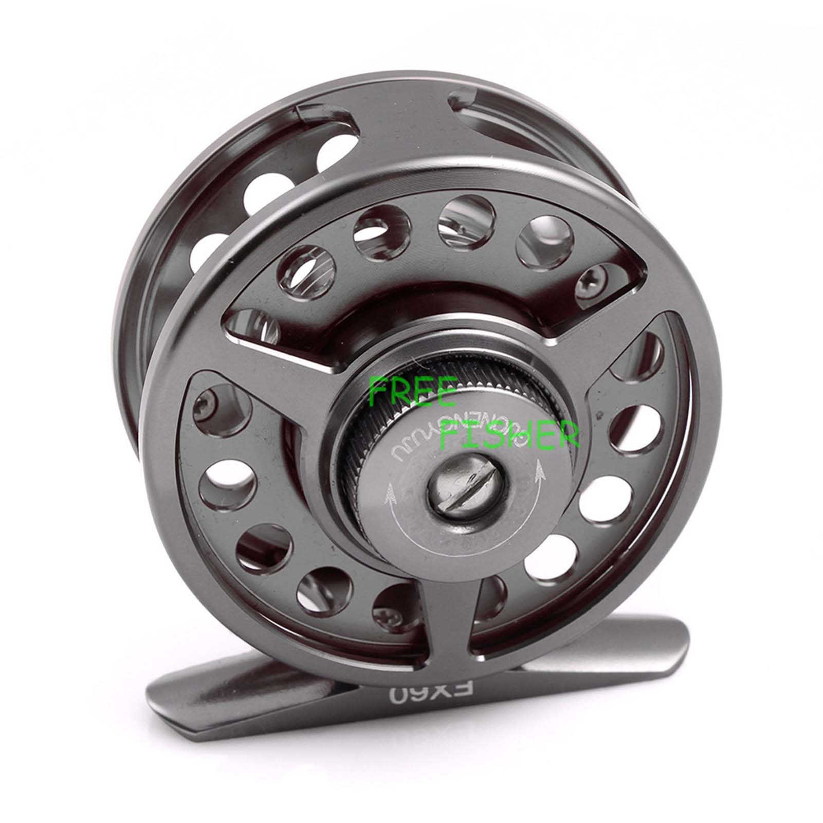 FREE FISHER Fly Fishing Reel 2+1 Ball Bearing 1:1 Lightweight CNC Anodized Aluminum Full Metal Fly Wheels FX60 FX50 Ice Fishing Wheel