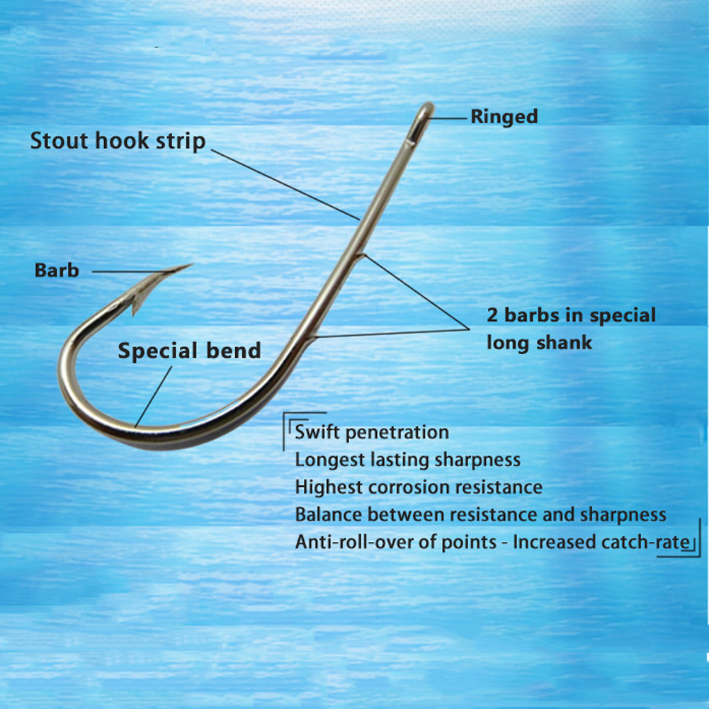 FREE FISHER Wholesale 200pcs/set High Carbon Steel Fishing Sharp Silver Jig Hooks with Eye Fishing Hooks Set 92247 Long Shank