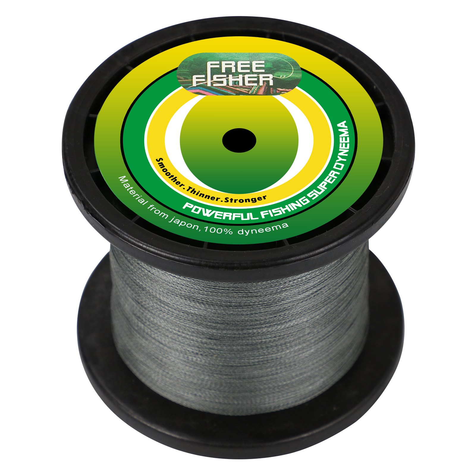 FreeFisher Fishing Braid Line 100% PE Braided Wires 1000m 4 Strands 15LB-80LB 0.14-0.5mm Super Strong Kite Line Green/Grey/Red