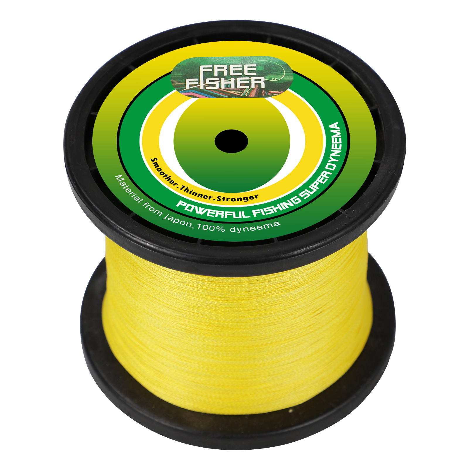 FreeFisher Fishing Braid Line 100% PE Braided Wires 1000m 4 Strands 15LB-80LB 0.14-0.5mm Super Strong Kite Line Green/Grey/Red
