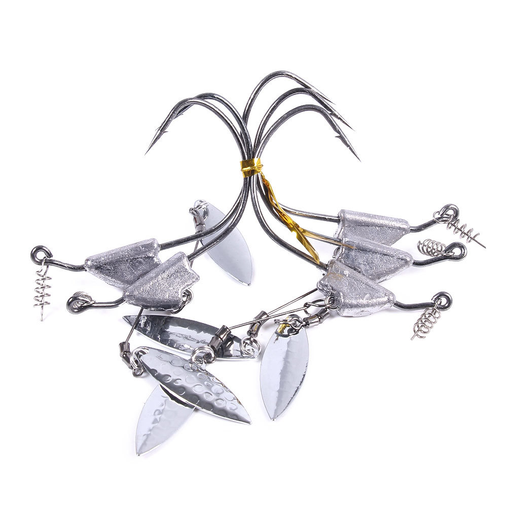 FREE FISHER Fishing Accessory Spring Pin Sequins Lead Crank Hooks 1/0 3/0 5/0 High Carbon Steel Fishhooks Swivels Snap for Freshwater/Saltwater