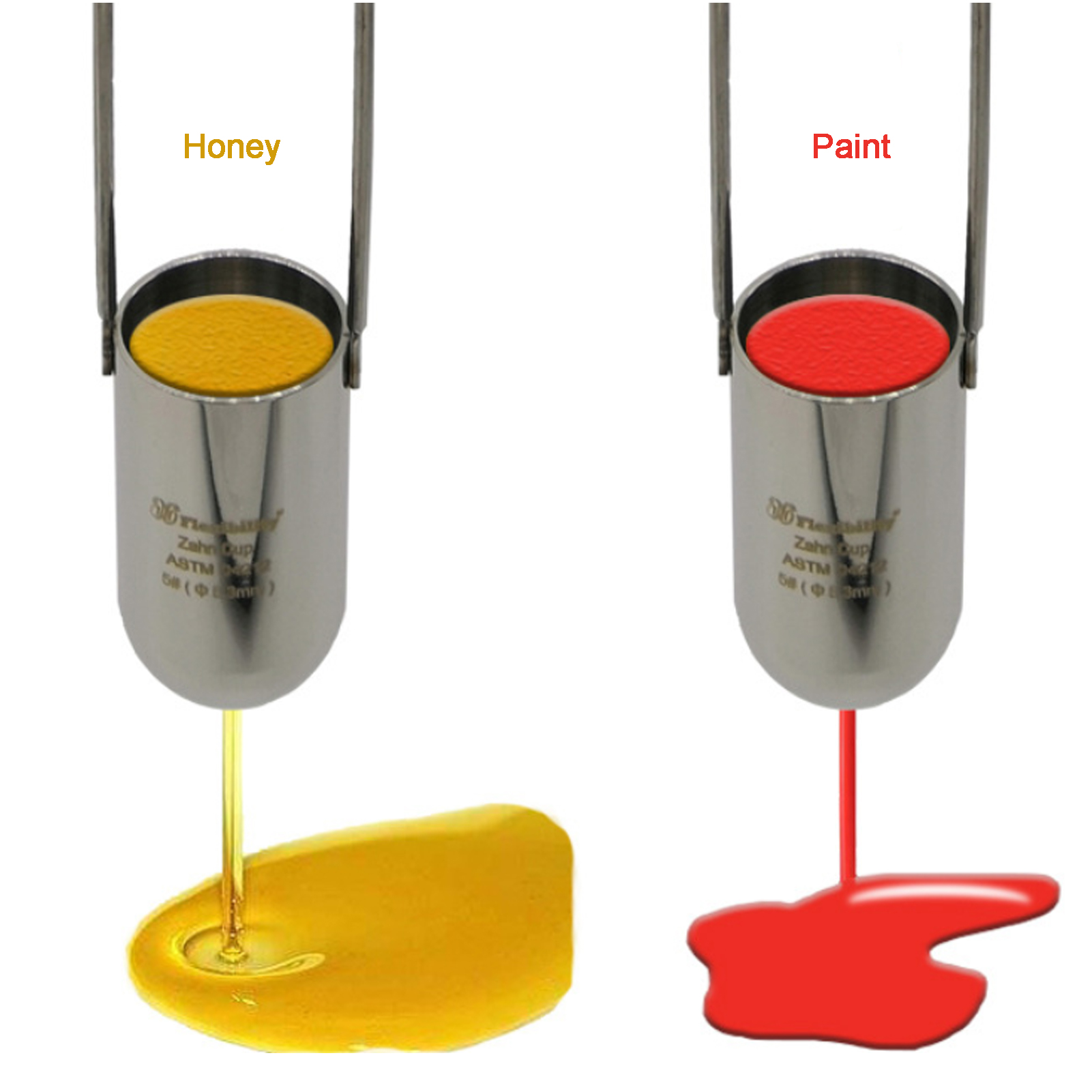 ADAMAS-BETA Lab Viscosity Cups 44ml Stainless Steel Zahn Cup High-precision Thick Wall Immersion Viscosity Measurement Tool 