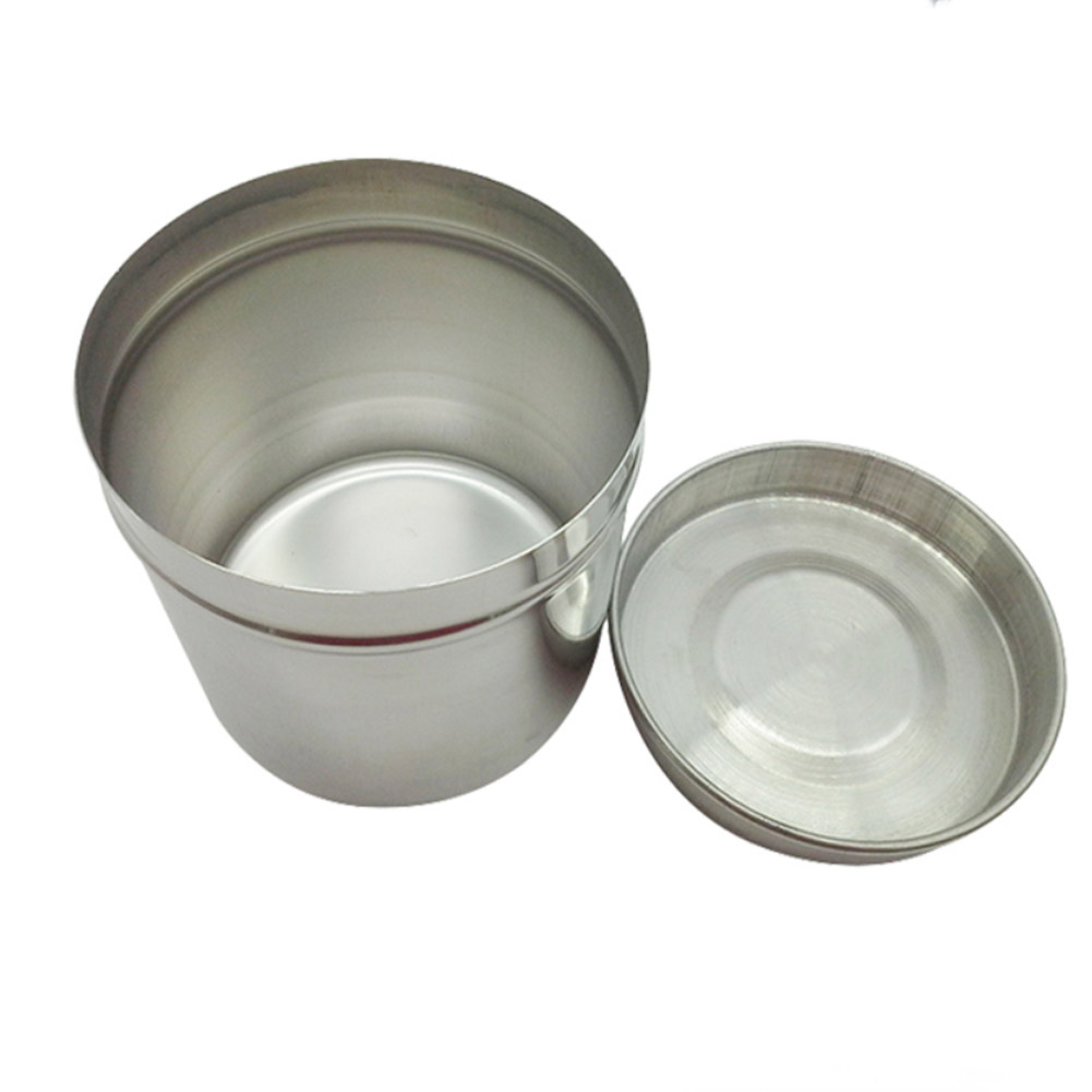 ADAMAS-BETA Stainless Steel Box for Medical Cotton Balls Tank Thicken Wall, Iodine Resistant 8-12cm Lab Disinfection Cotton Jar with Cover