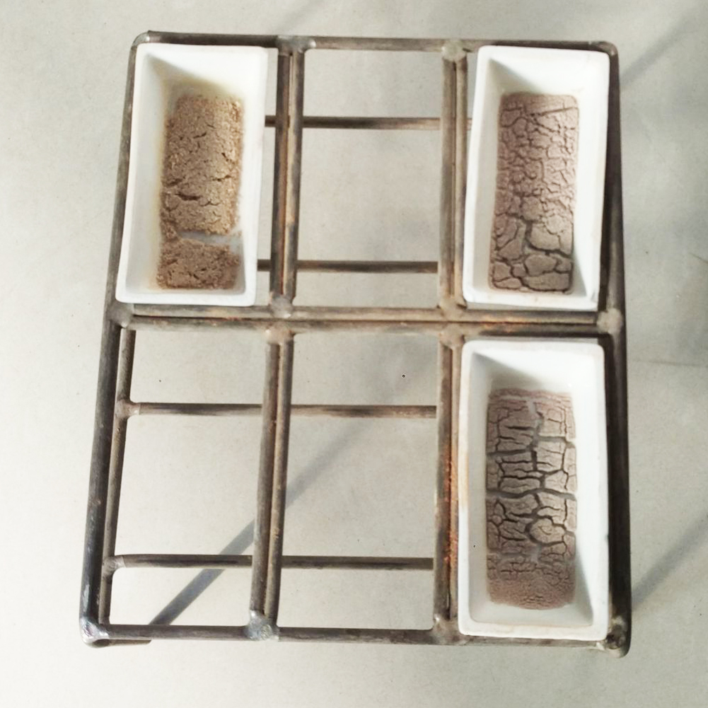 ADAMAS BETA 1pcs Ark Nickel-chromium Wire Burning Boat Holder Lab Heating Support Frame 2/6/12 Well for Chemical Combustion Experiment