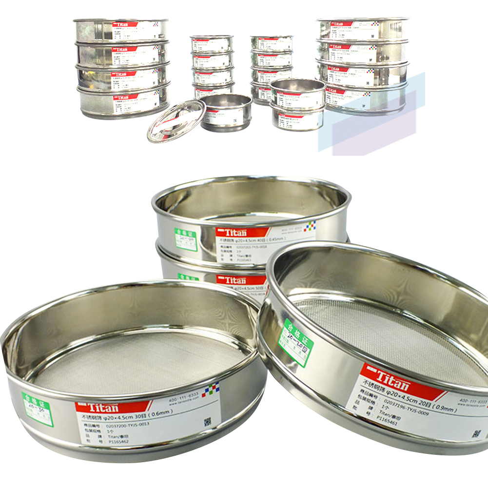 ADAMAS-BETA 1pcs Stainless Steel Mesh Screen Filter Lab Sieve 10cm 20cm 30cm 5-2800 Mesh 0.003-5mm for Seeds/Laboratory Particulate Hierarchical Filtering