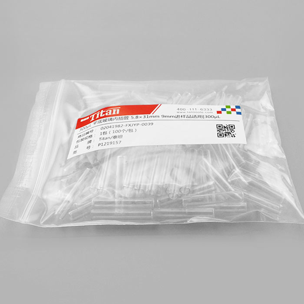 ADAMAS-BETA Lab Chromatographic Injection Bottle Intubation Glass with Plastic Holder 150-300ul Scaless Liquid Phase AUTOSAMPLER VIALS Micro-Insert Tube 100pcs/Pack