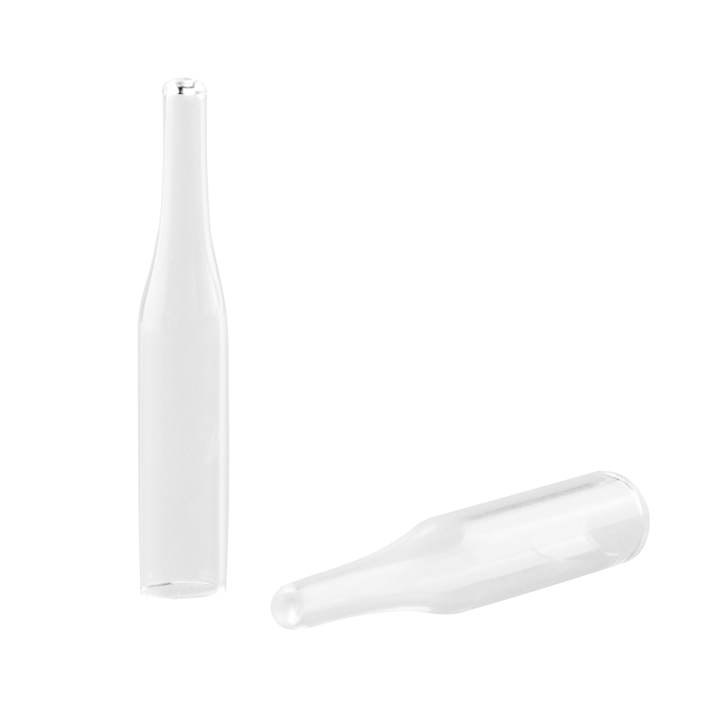 ADAMAS-BETA Lab Chromatographic Injection Bottle Intubation Glass with Plastic Holder 150-300ul Scaless Liquid Phase AUTOSAMPLER VIALS Micro-Insert Tube 100pcs/Pack