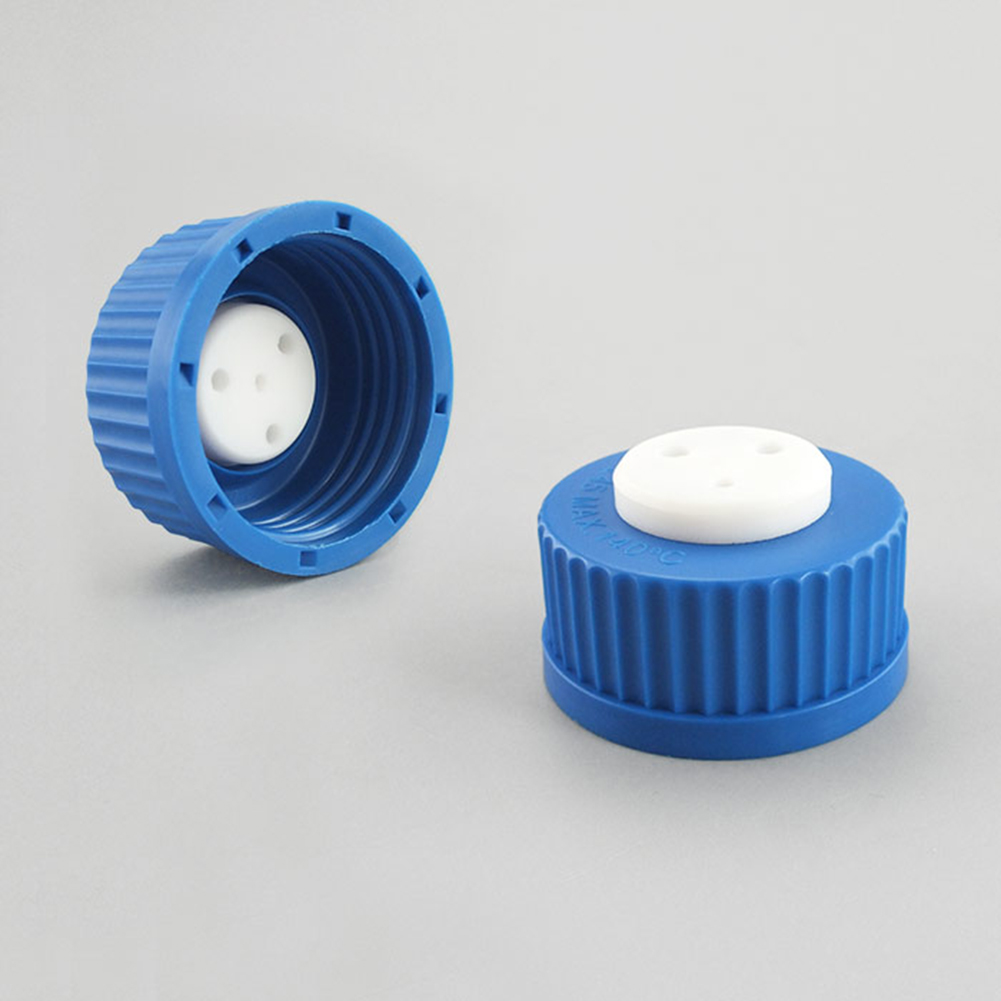ADAMAS BETA GL45 Threaded Cap Mobile Phase Bottle Stopper 1-4 Holes Laboratory PP Screw Mouth Liquid Chromatography Bottle Cover