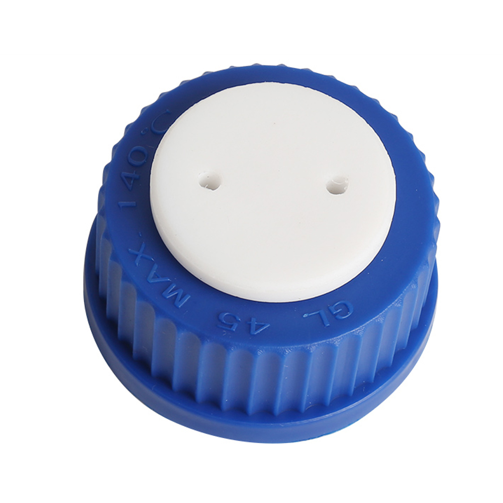 ADAMAS BETA GL45 Threaded Cap Mobile Phase Bottle Stopper 1-4 Holes Laboratory PP Screw Mouth Liquid Chromatography Bottle Cover
